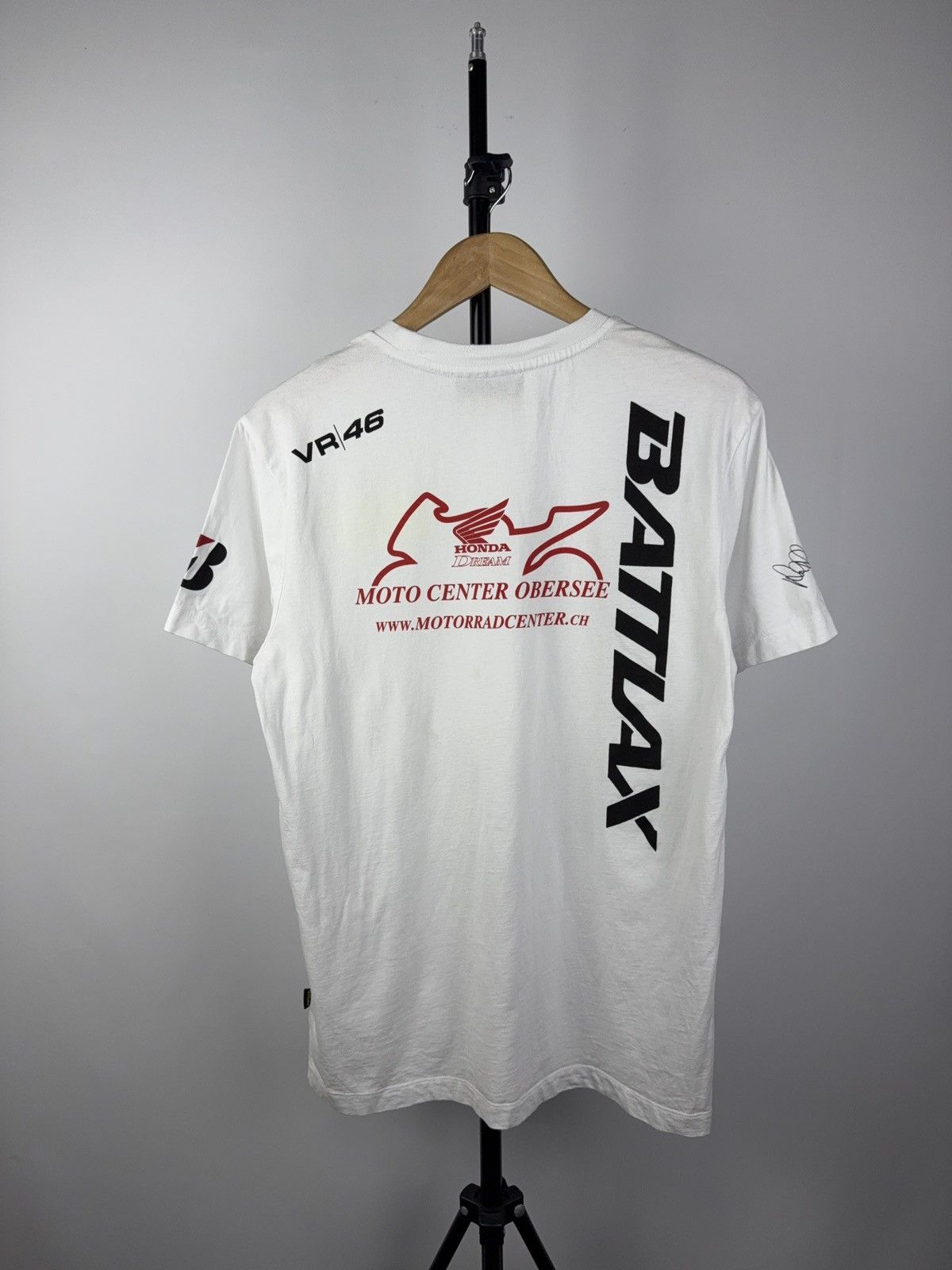 Vintage Vintage 00s VR 46 Honda Battlax MOTO racing T shirt Size US L / EU 52-54 / 3 - 4 Thumbnail