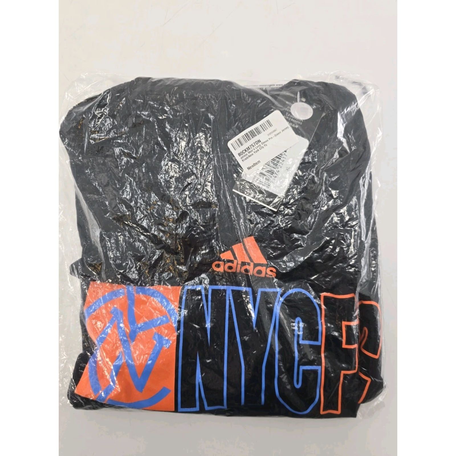 Adidas NWT adidas Men’s New York City FC Long Sleeve Pre-game T-shirt - Black - XL Size US XL / EU 56 / 4 - 2 Thumbnail