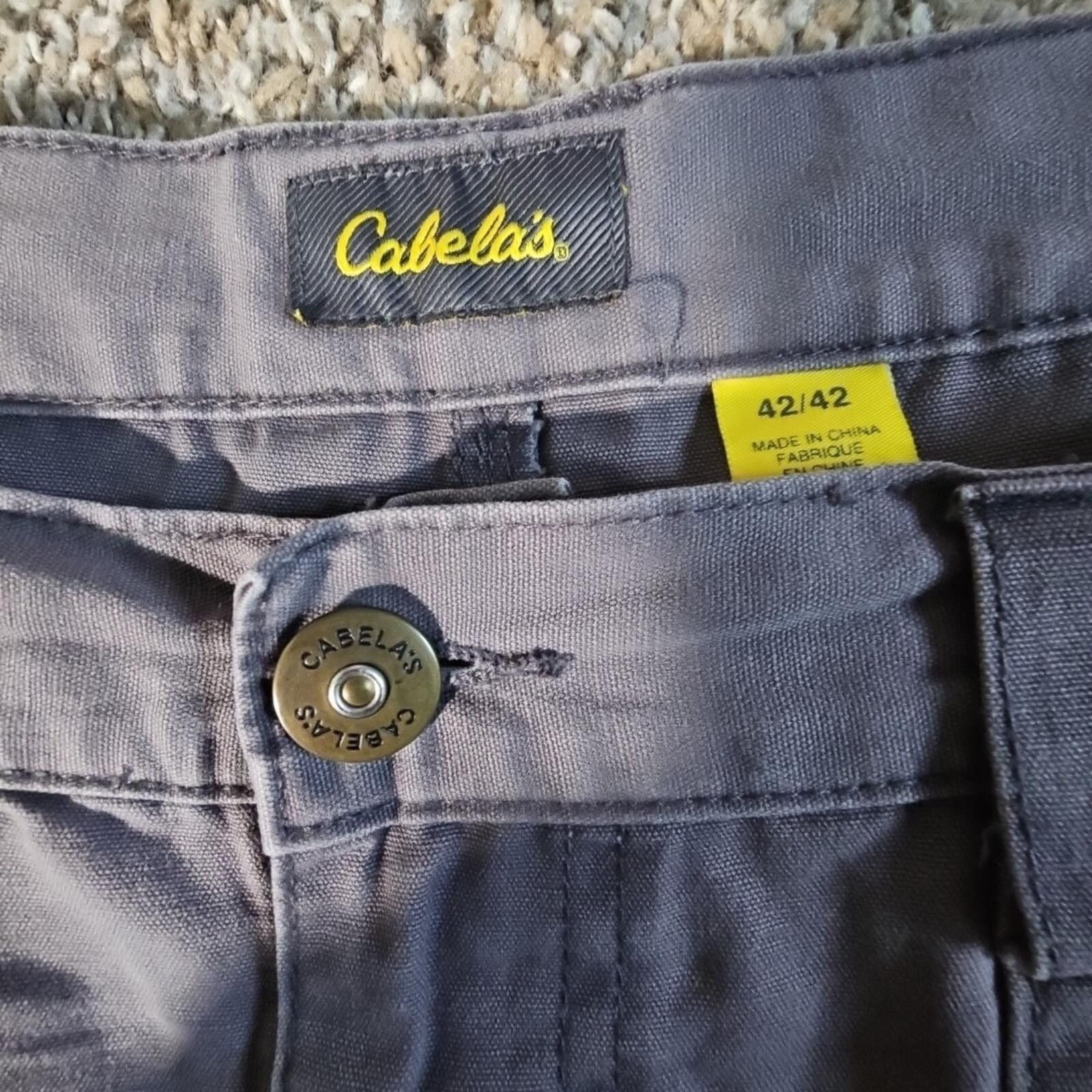 Cabelas Cabelas 42/42 Gray Cargo Flex Waist Shorts Size US 42 / EU 58 - 3 Thumbnail