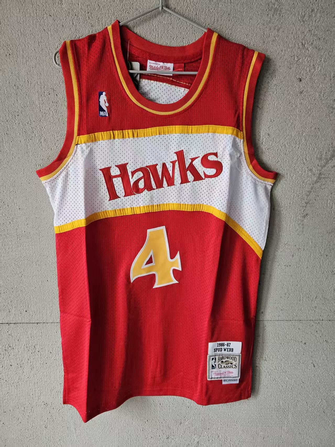 NBA Atlanta Hawks #4 Spud Webb Jersey Size US S / EU 44-46 / 1 - 2 Thumbnail