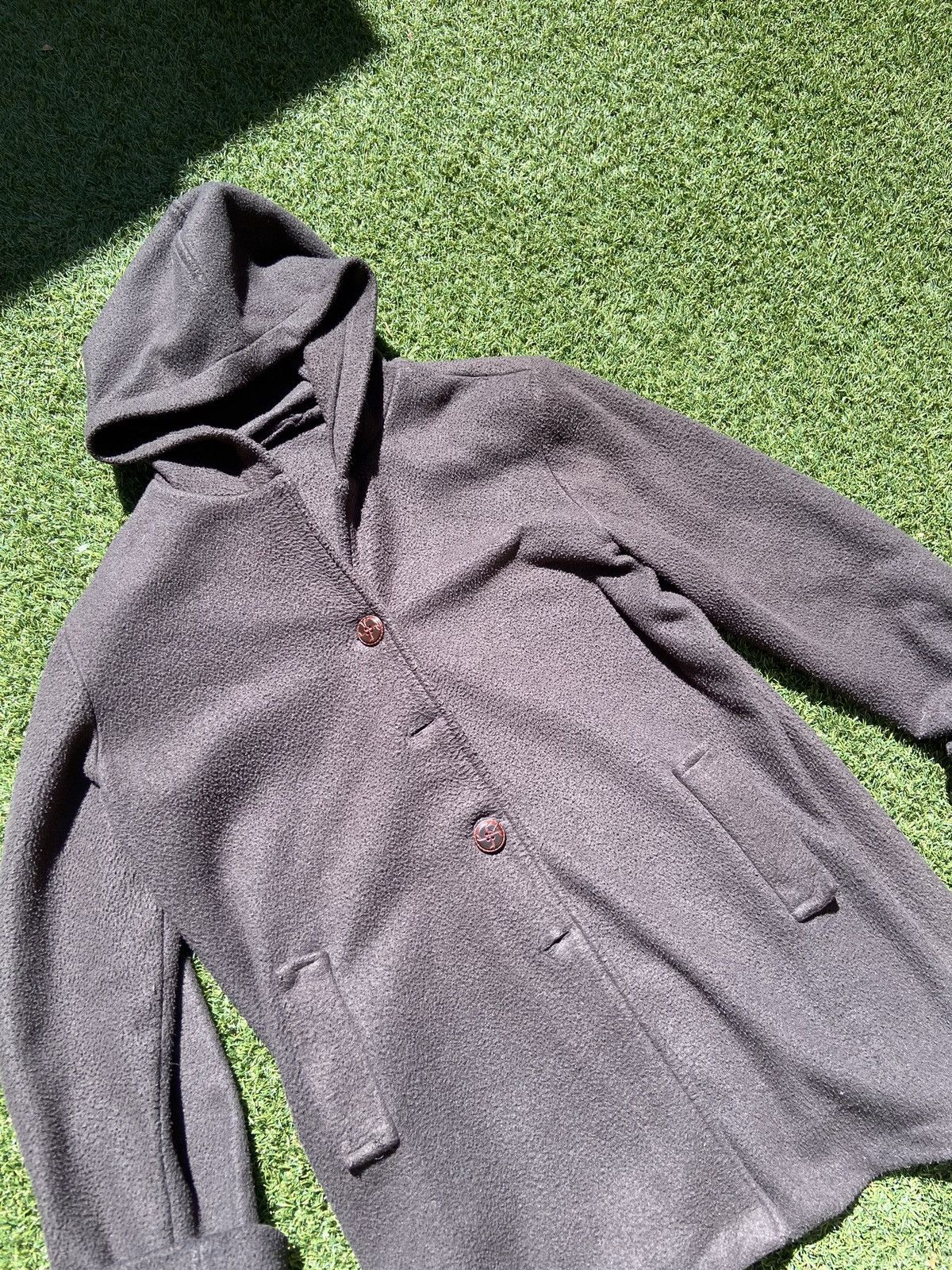Vintage VTG 80’s Hooded Mens Black Fleece Sweater Size US L / EU 52-54 / 3 - 5 Thumbnail