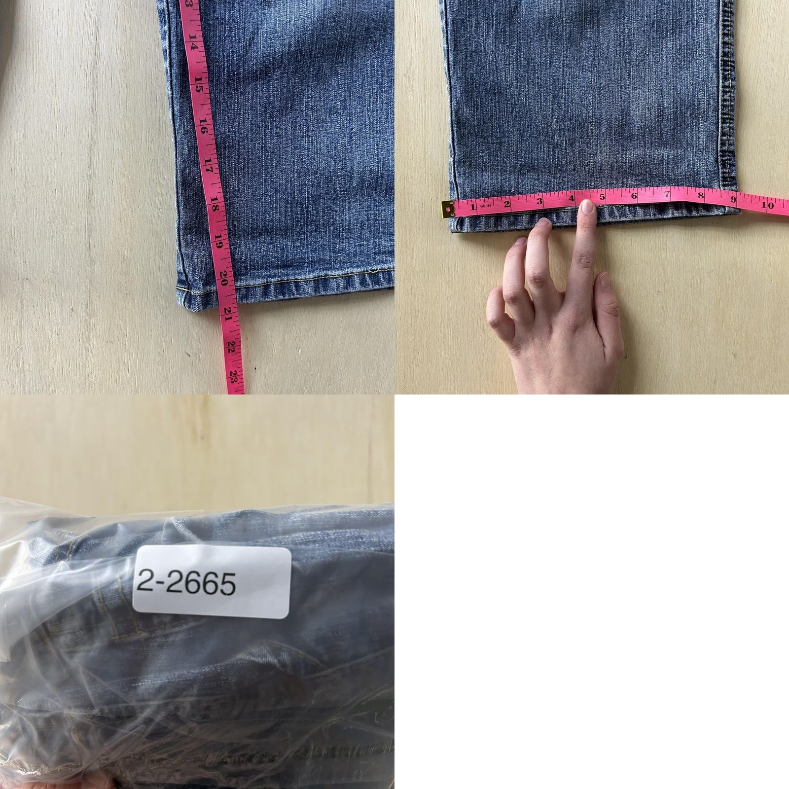 Vintage VINTAGE No Boundaries Jeans Juniors 15 Medium Wash Blue Cargo Straight Denim Jeans Size 36" / US 14 / IT 50 - 8 Thumbnail