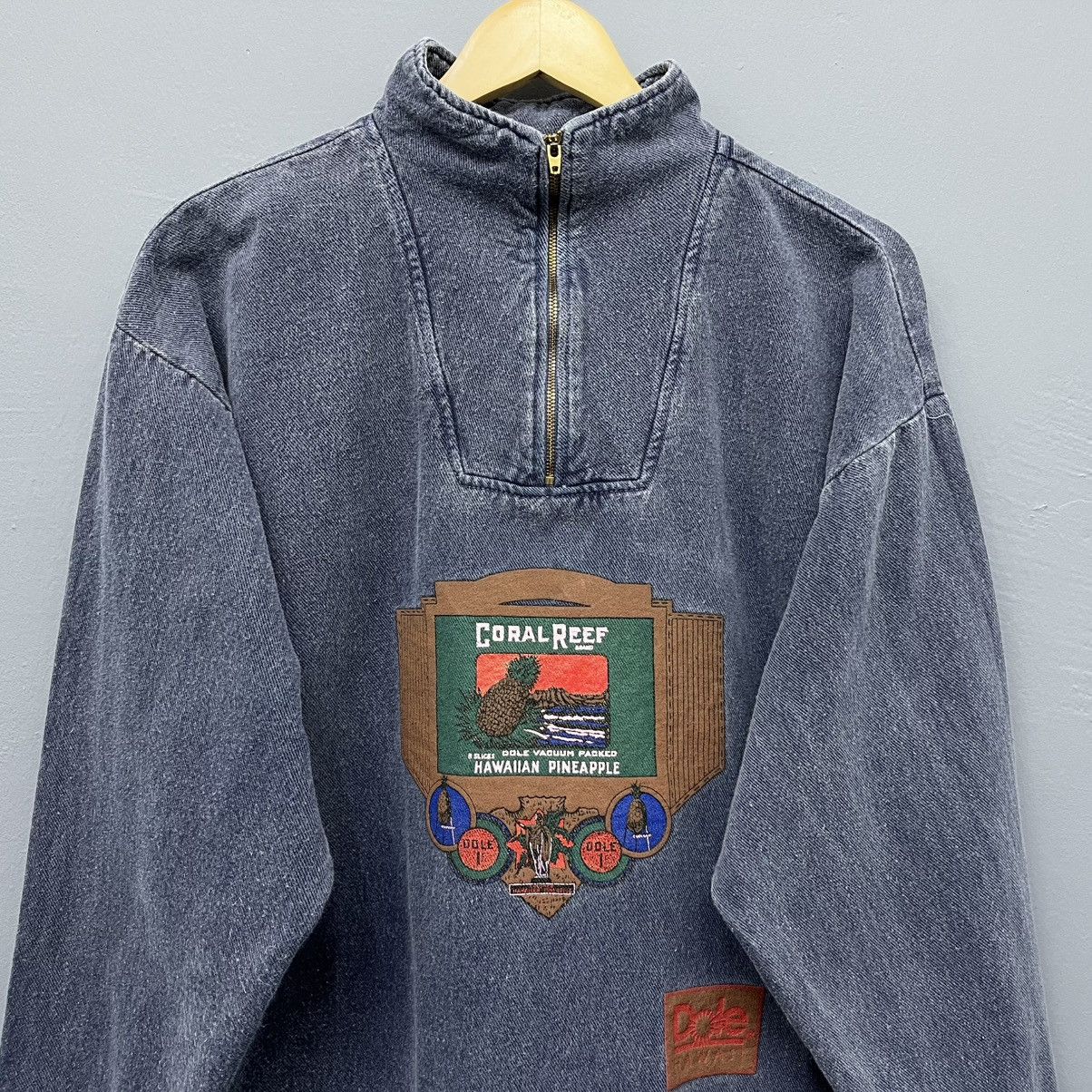 Other Vintage 90s Dole Hawaii Half Zip Sweatshirt Size US XL / EU 56 / 4 - 3 Thumbnail