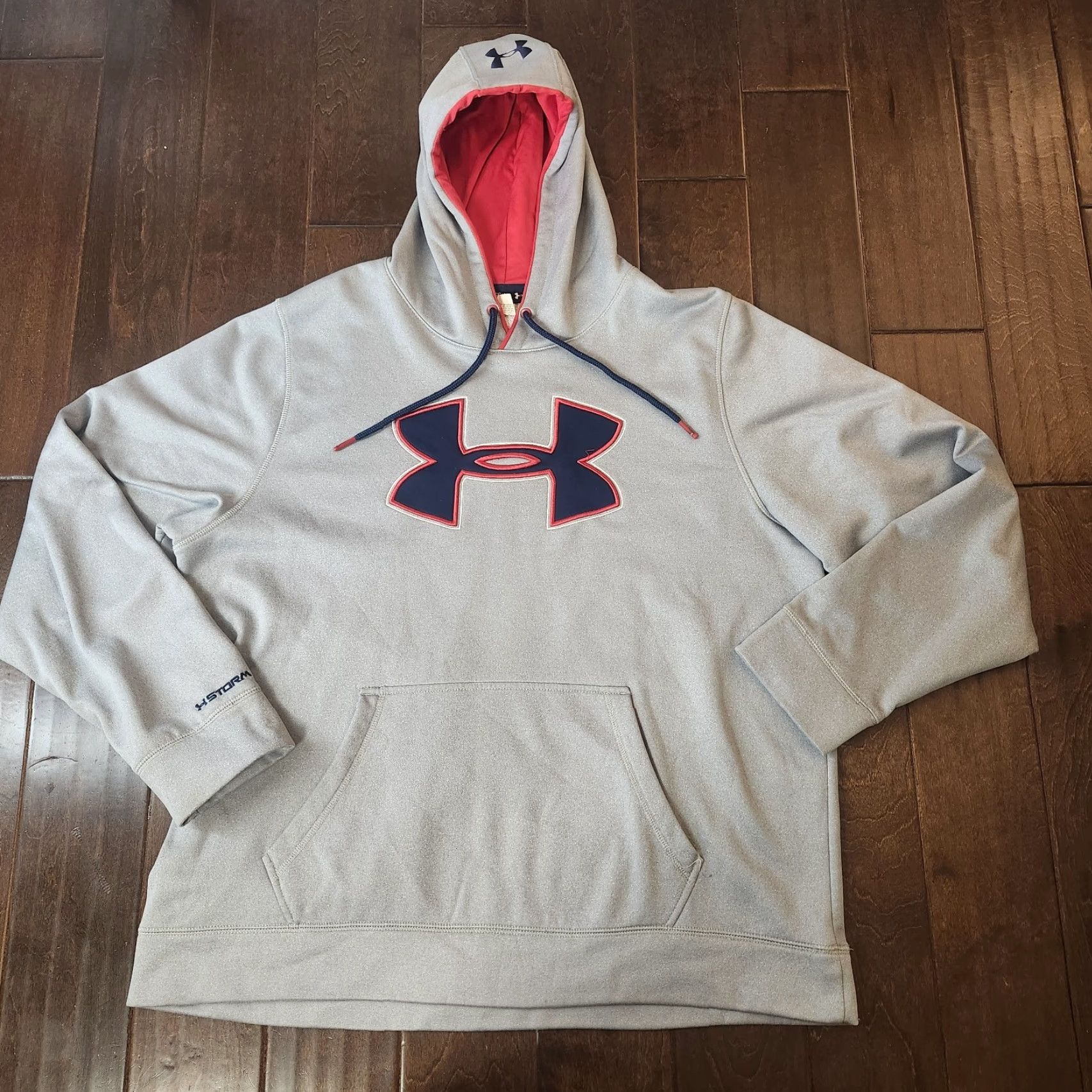 Under Armour Under Armour Storm Hoodie Mens XL Gray Pullover Fleece Pockets Hooded Size US XL / EU 56 / 4 - 2 Thumbnail