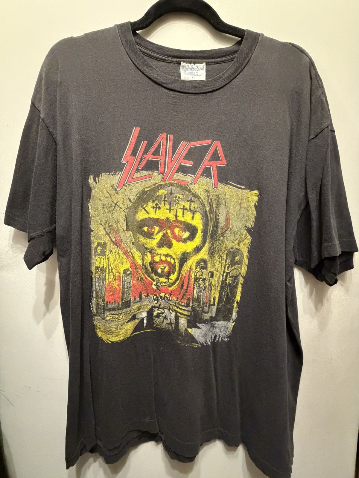 Vintage VINTAGE EARLY 90s Slayer “Seasons In The Abyss” shirt Size US XL / EU 56 / 4 - 1 Thumbnail
