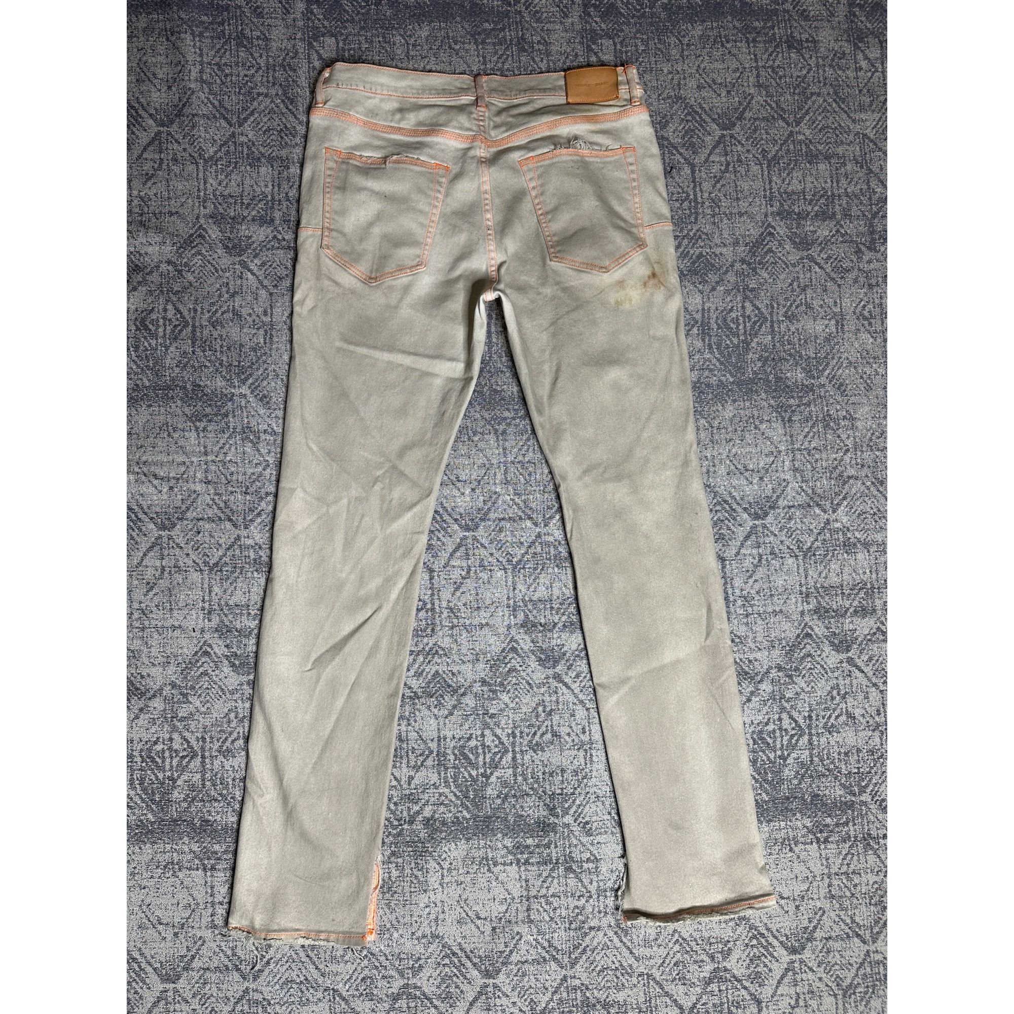 Purple Brand Purple Brand P001 Split Distressed Hem White Neon Stitch - O Size US 36 / EU 52 - 9 Thumbnail