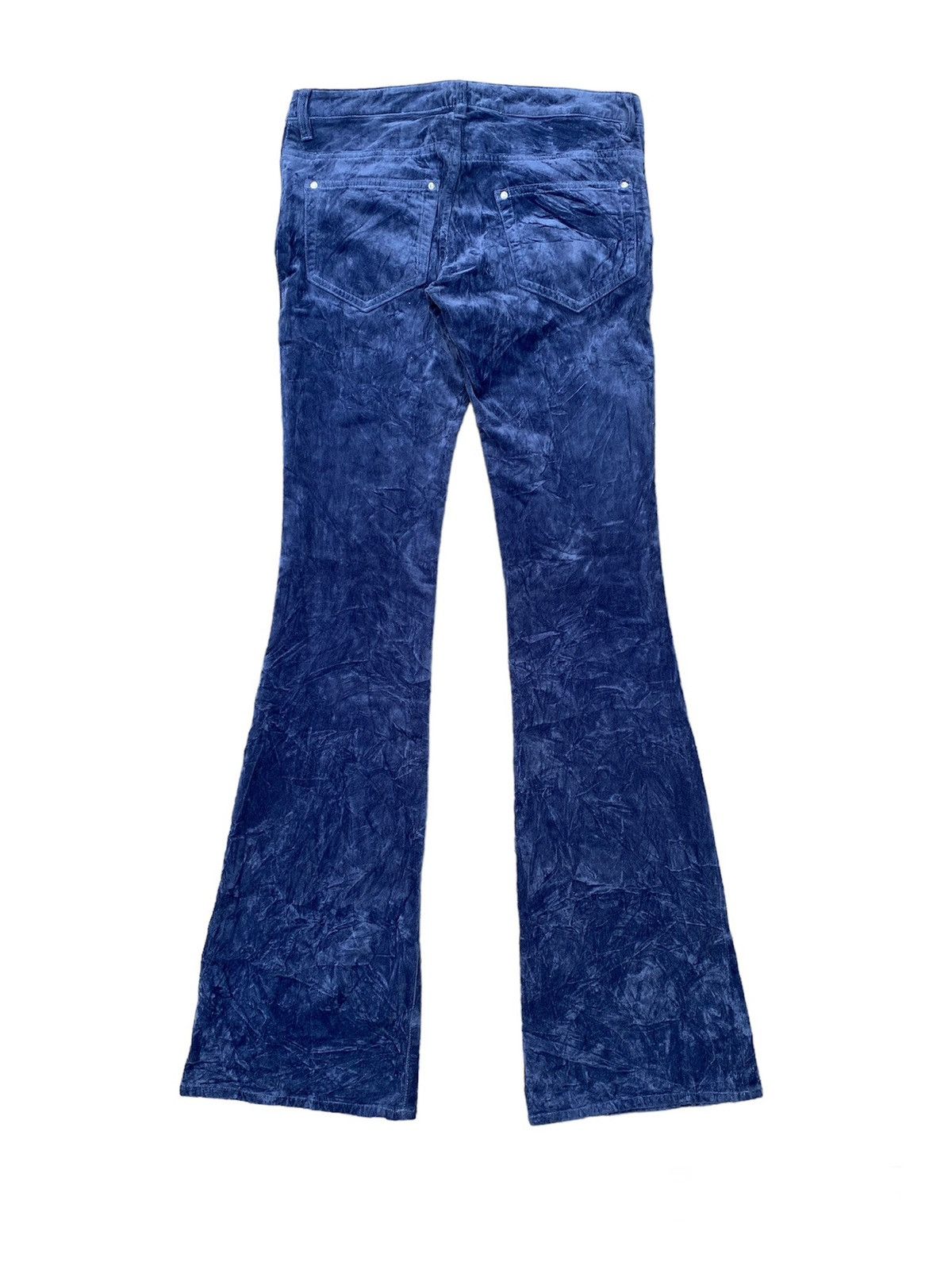 Japanese Brand × LE CIEL BLEU 2000s - Le Ciel Bleu Japan Velvet Low Rise Flare Pant Size US 29 - 2 Thumbnail