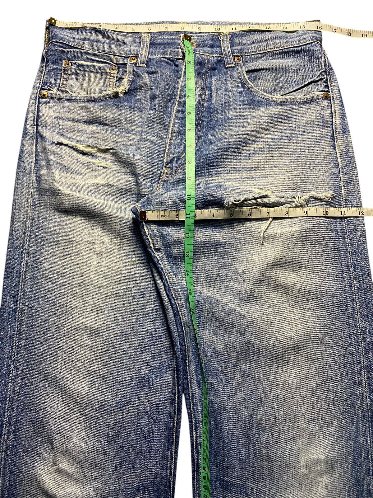 Levi's Levis 503 Big E 70s Selvedge Talon Zip Jeans Size US 32 / EU 48 - 15 Thumbnail