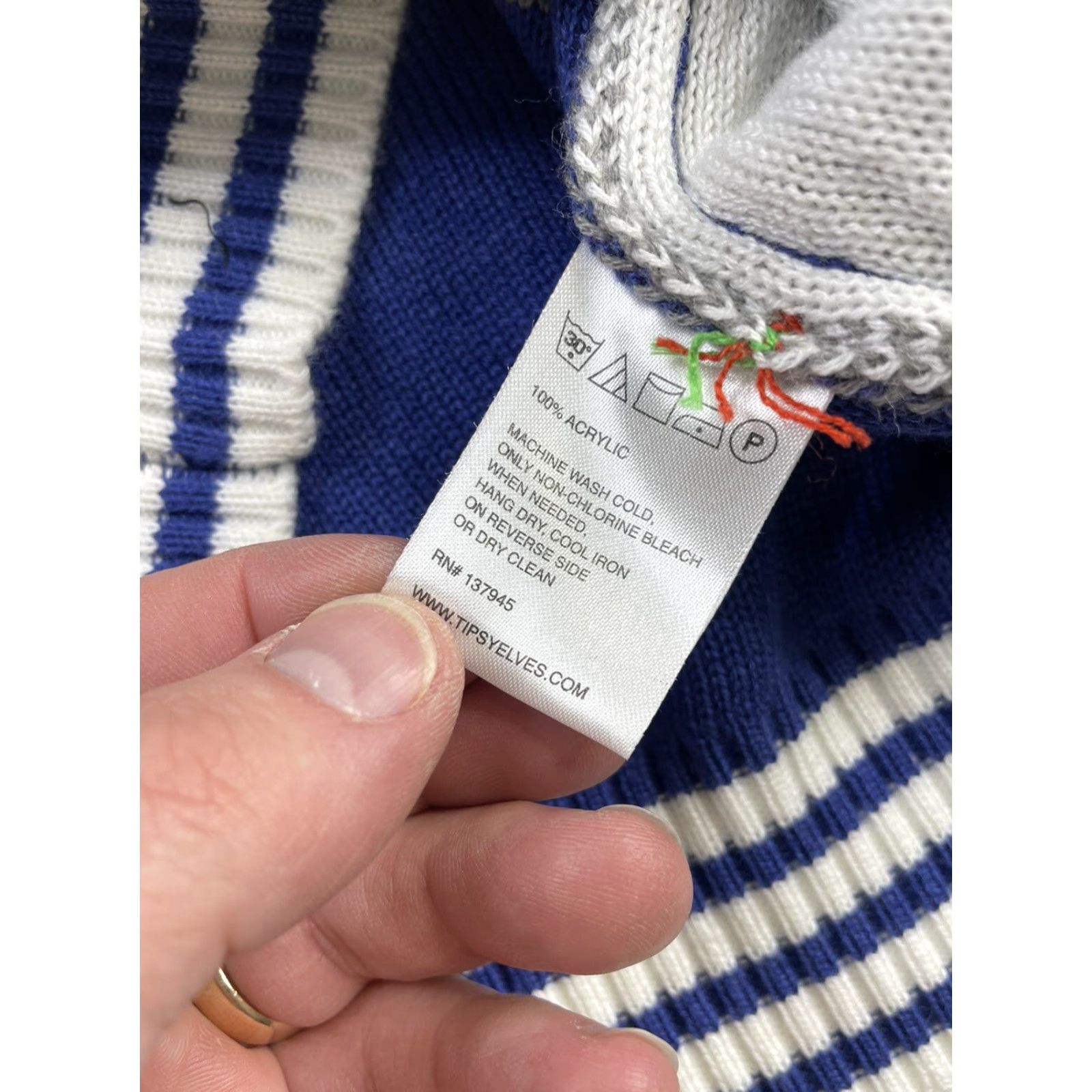 Vintage TIPSY ELVES MEN'S SNOWMAN NOSE THIEF UGLY CHRISTMAS SWEATER MEDIUM Size US M / EU 48-50 / 2 - 3 Thumbnail