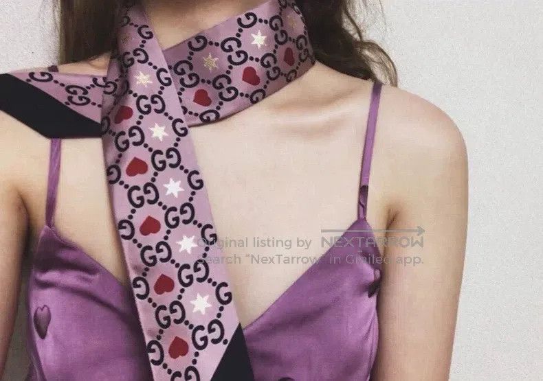 Gucci Gucci Pink gold-plated love scarf Size ONE SIZE - 7 Thumbnail