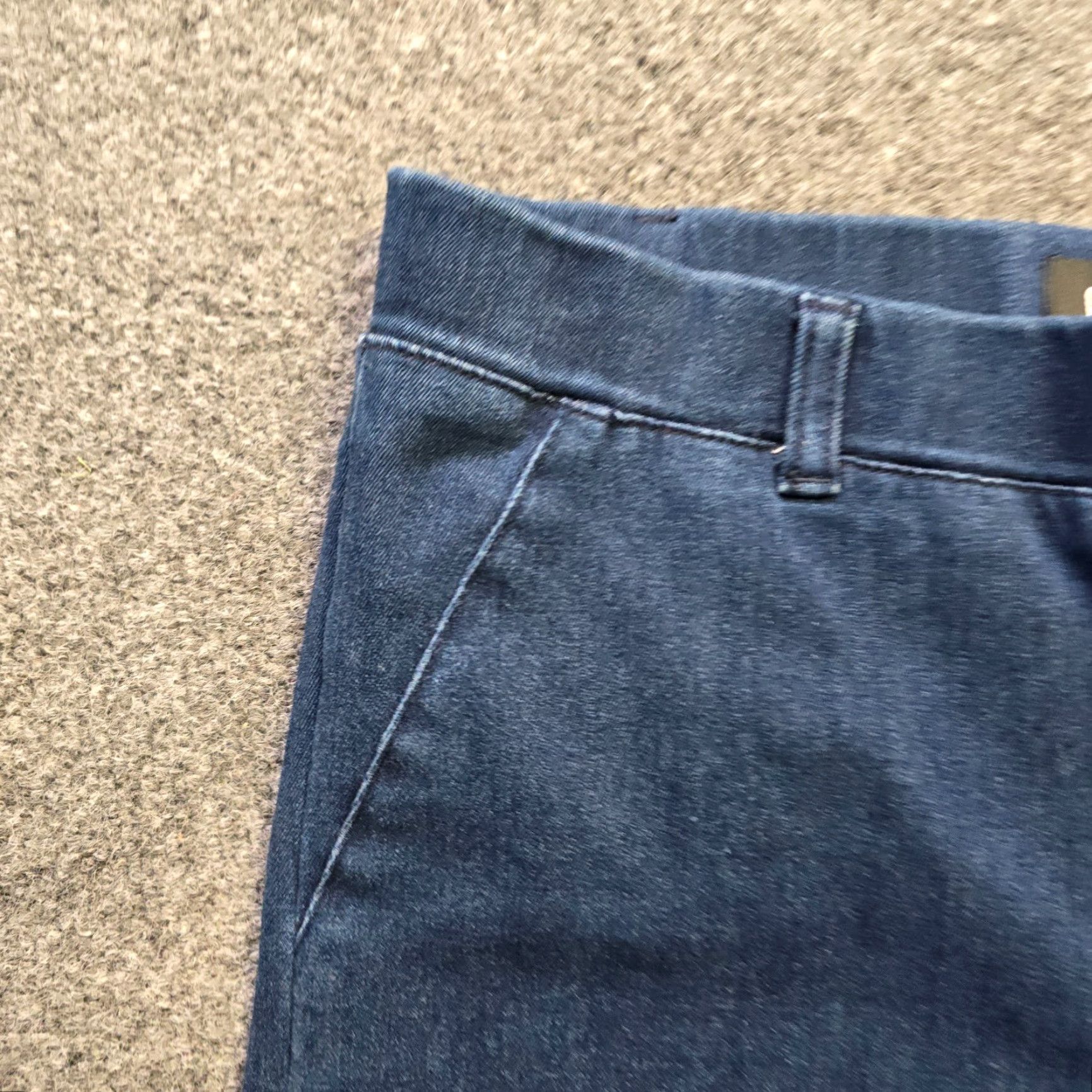 Vintage Betabrand Jeans Womens Small Blue Cropped Capri Stretch Pull On Skinny Casual Jeans Size 29" - 3 Thumbnail
