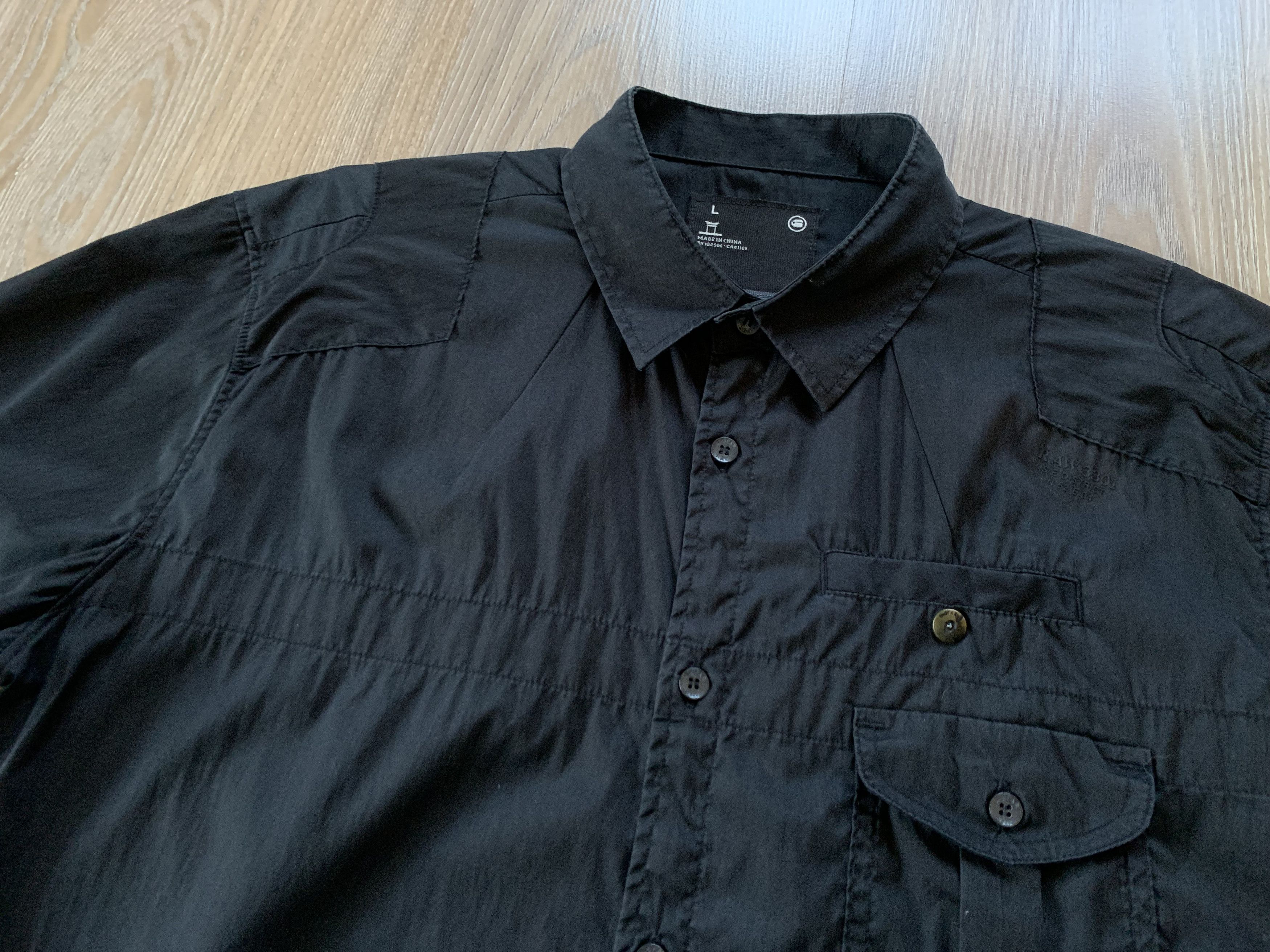 G-Star Vintage G-Star Raw Short Sleeve Basic Black Shirt Size US L / EU 52-54 / 3 - 4 Thumbnail