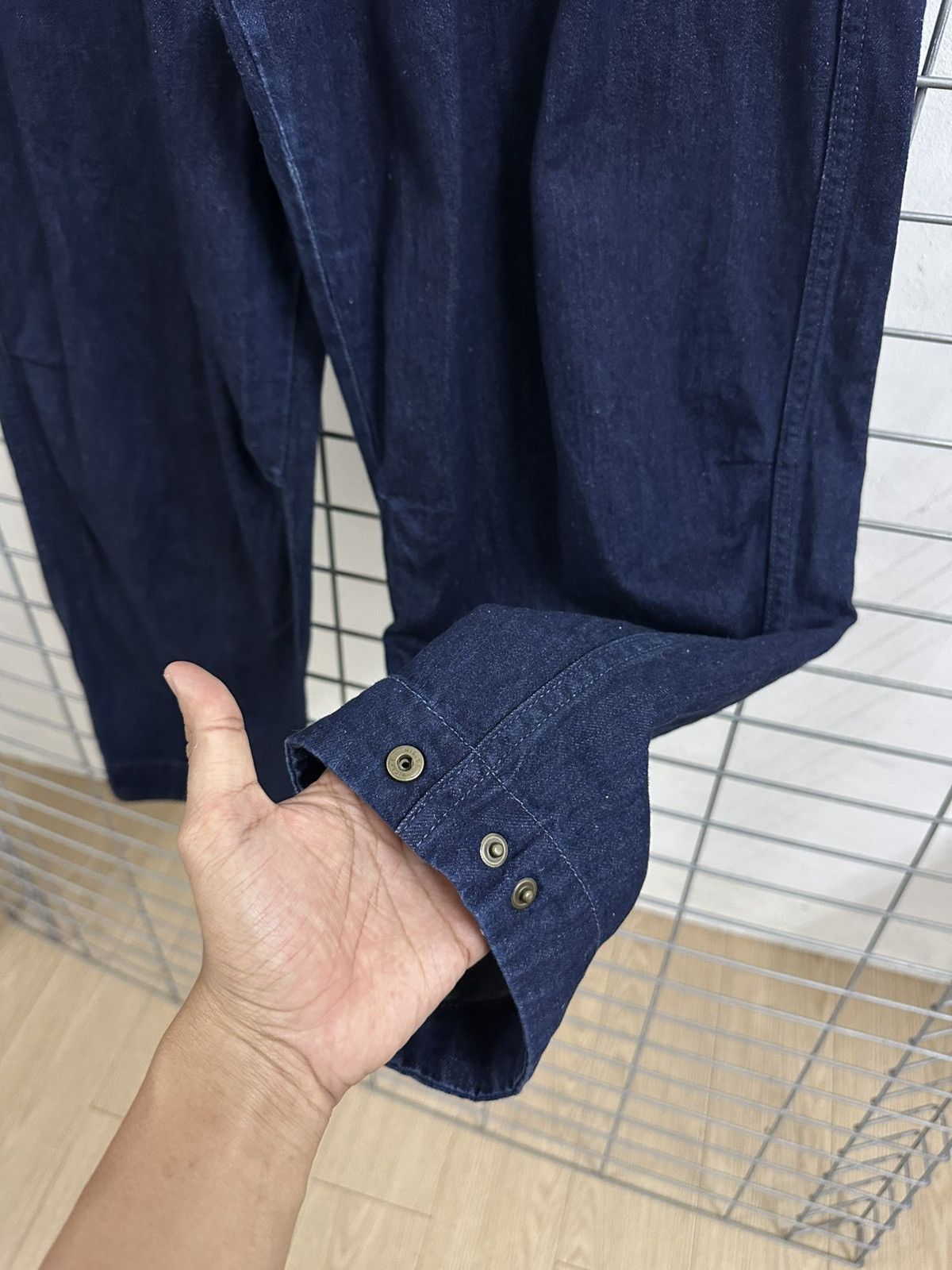 Japanese Brand Rare Beautiful RNA Inc Slanted Flap Pocket Wife Baggy Jeans Size US 32 / EU 48 - 9 Thumbnail