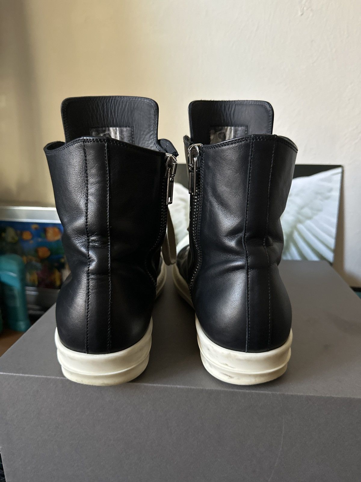 Rick Owens Drkshdw Rick Owens Hightop Leather Drkshadow Hollywood Sneakers Size US 10.5 / EU 43-44 - 4 Thumbnail