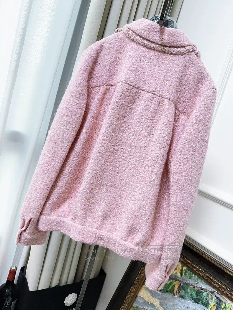 Chanel Chanel 23k autumn and winter pink tweed diamond-encrusted Size S / US 4 / IT 40 - 2 Thumbnail