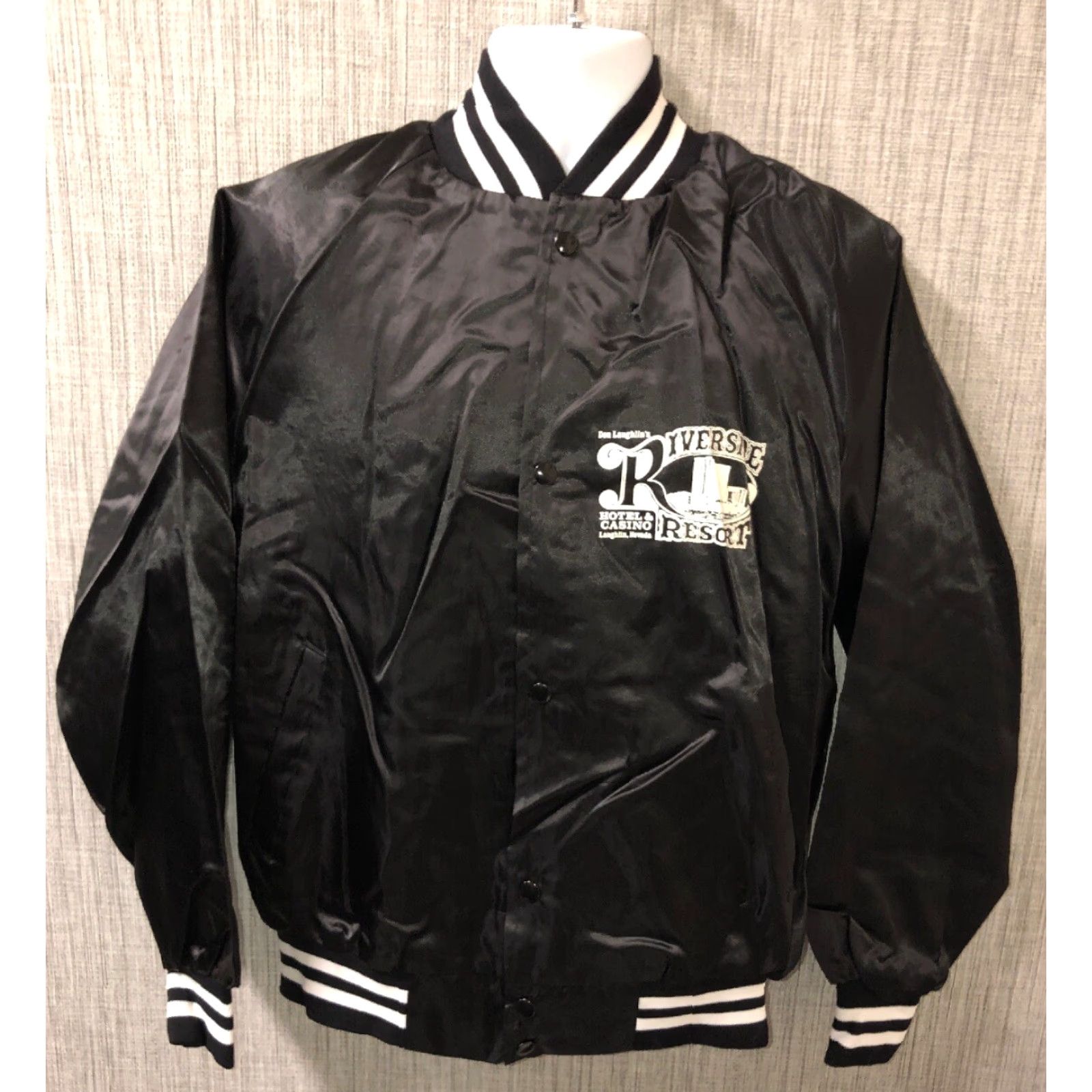 Vintage VINTAGE Westark USA Jacket Riverside Satin Nylon Snap Button Front L Mens Black Jacket USA 90s Men’s Size US L / EU 52-54 / 3 - 2 Thumbnail