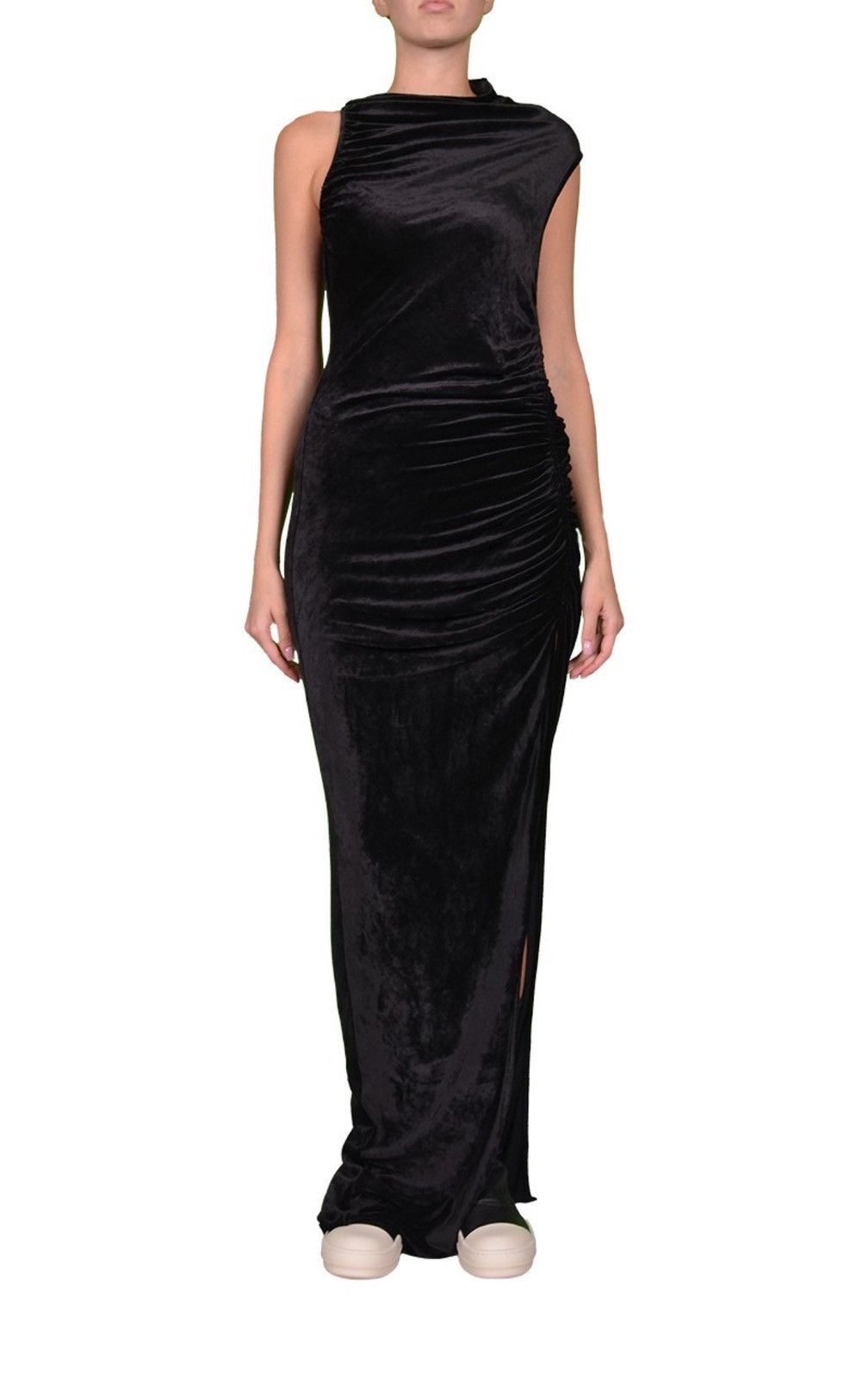 Last Size Rick Owens Black Velour Maxi Dress