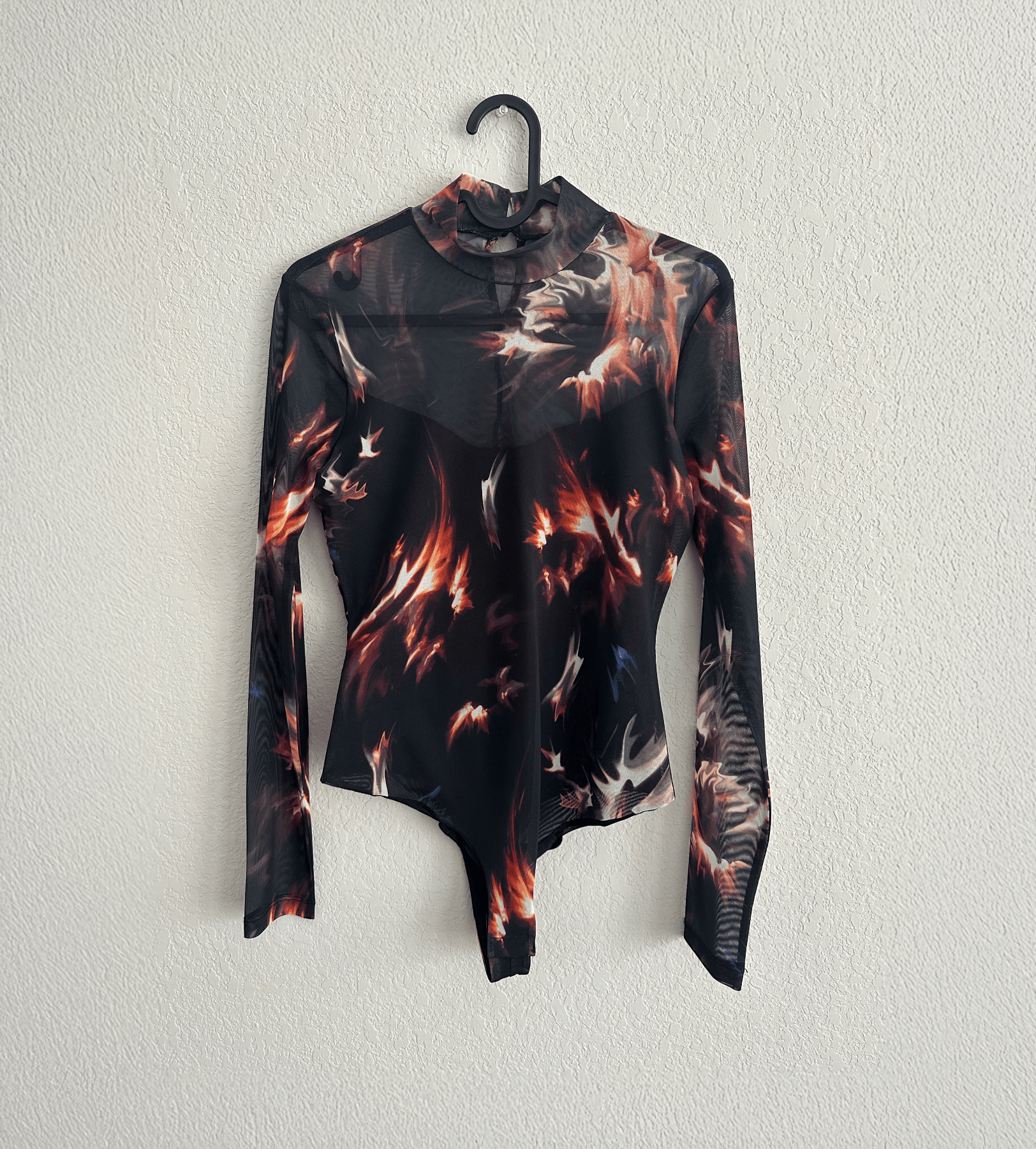 Allsaints AllSaints Mesh Bodysuit Semi-Sheer with Flames Size XS / US 0-2 / IT 36-38 - 1 Thumbnail