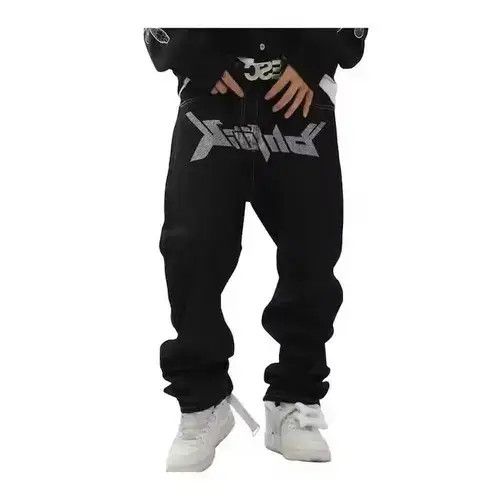 Wall + Water Dollar Black Baggy Jeans Size US 32 / EU 48 - 2 Thumbnail