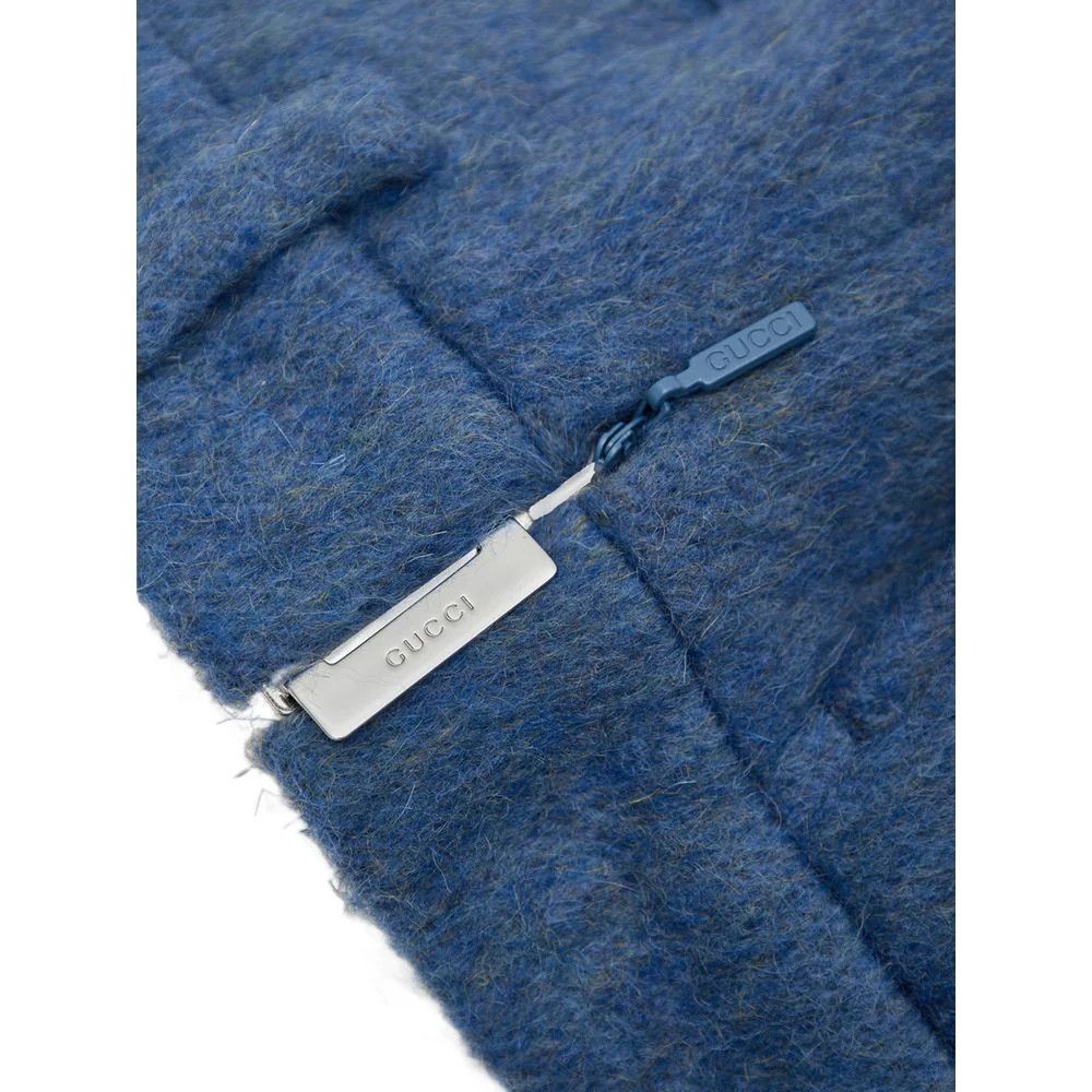 Gucci o1la5ras0526 Wool Mohair Short in Blue Size 28" / US 6 / IT 42 - 4 Thumbnail