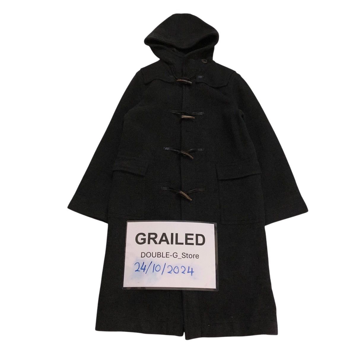 Burberry 📌Vintage Wool Long Jacket Duffle Thomas Burberry 1835 Size US L / EU 52-54 / 3 - 1 Thumbnail