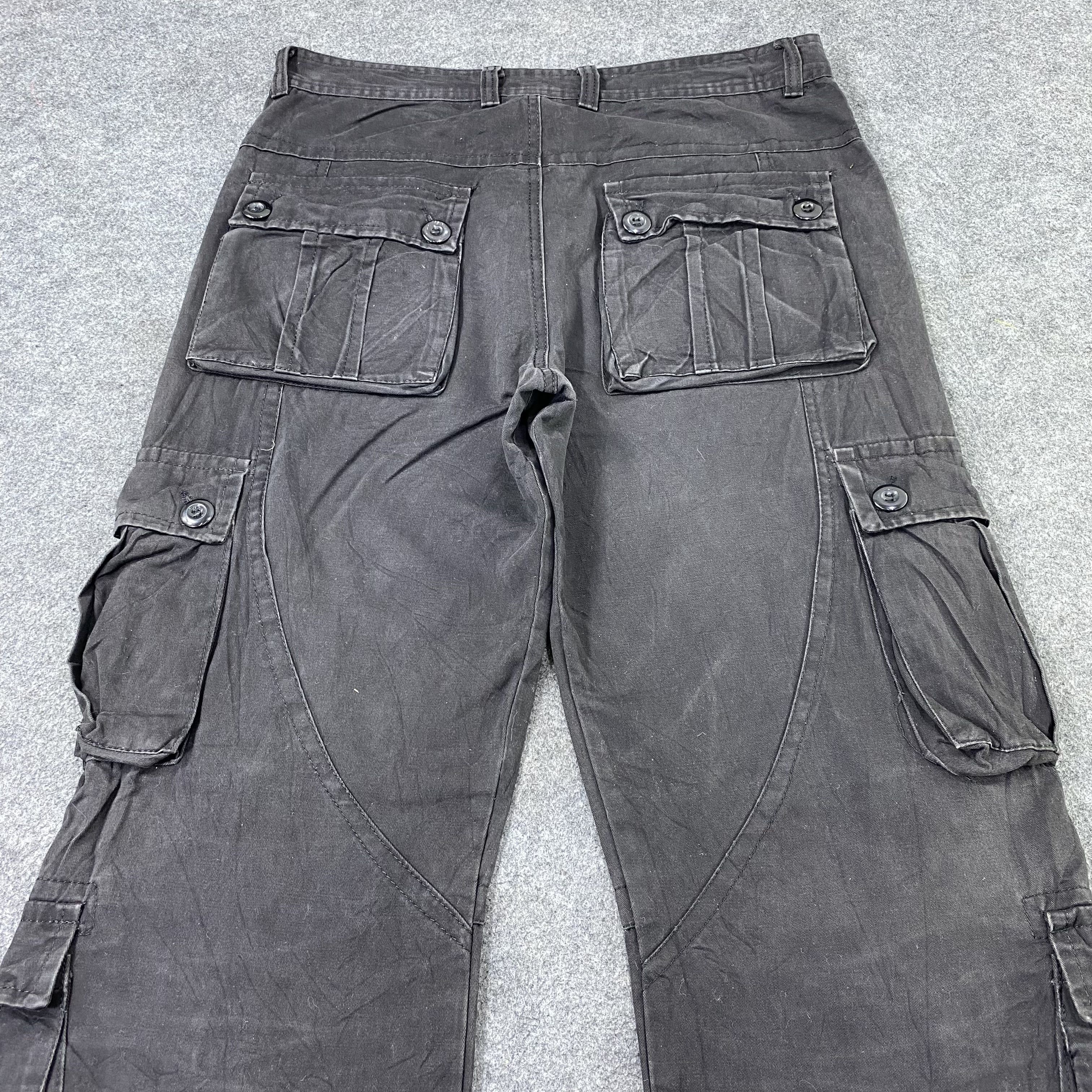Cargo Black pants Multipocket -C010