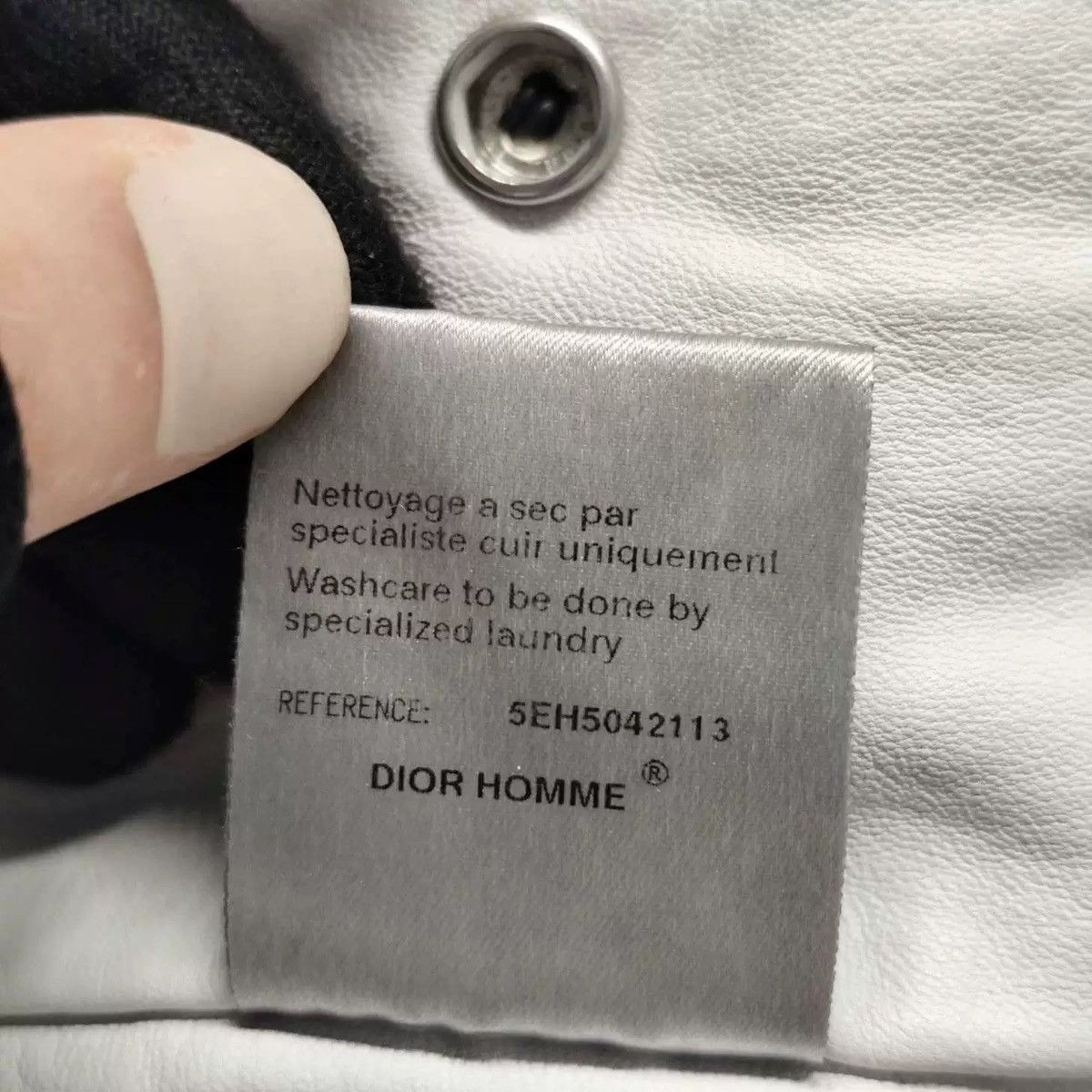 Dior Dior Homme 05ss White Lambskin Three Wolf Leather Jacket