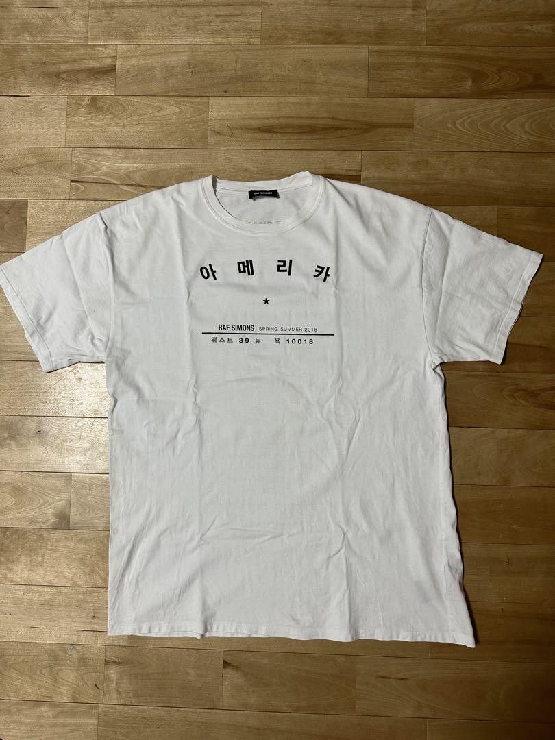 image of Raf Simons Korean Tour Tee in White, Men's (Size Medium)