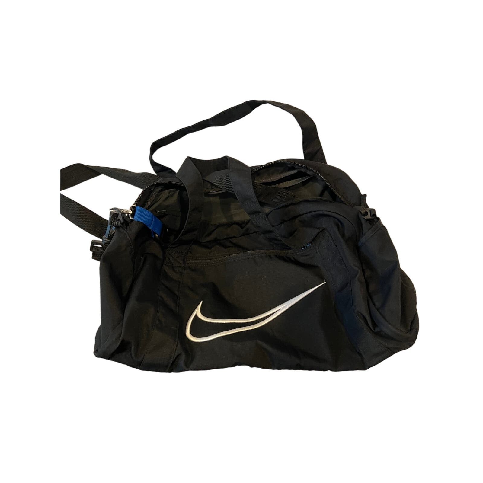 Nike Blue Black Duffel Gym Bag 18"x10"x8", Men's
