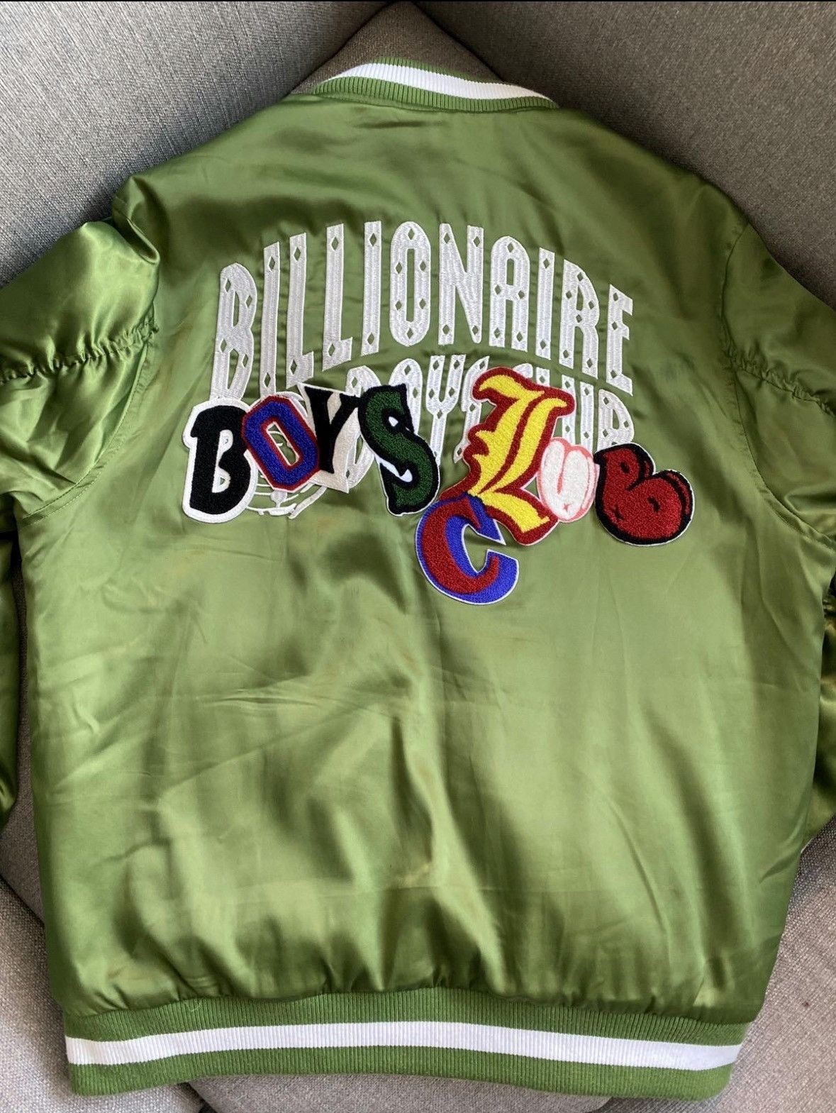 image of Billionaire Boys Club Sherpa Bomber in Olive, Men's (Size Large)