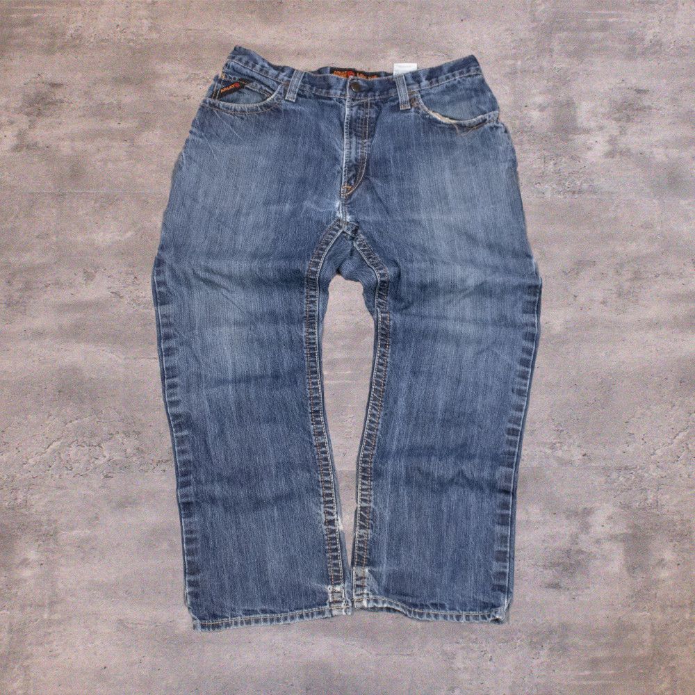 Carhartt Vintage Y2K Arti Works Thrashed Baggy Workwear Denim Jeans Size US 34 / EU 50 - 2 Thumbnail