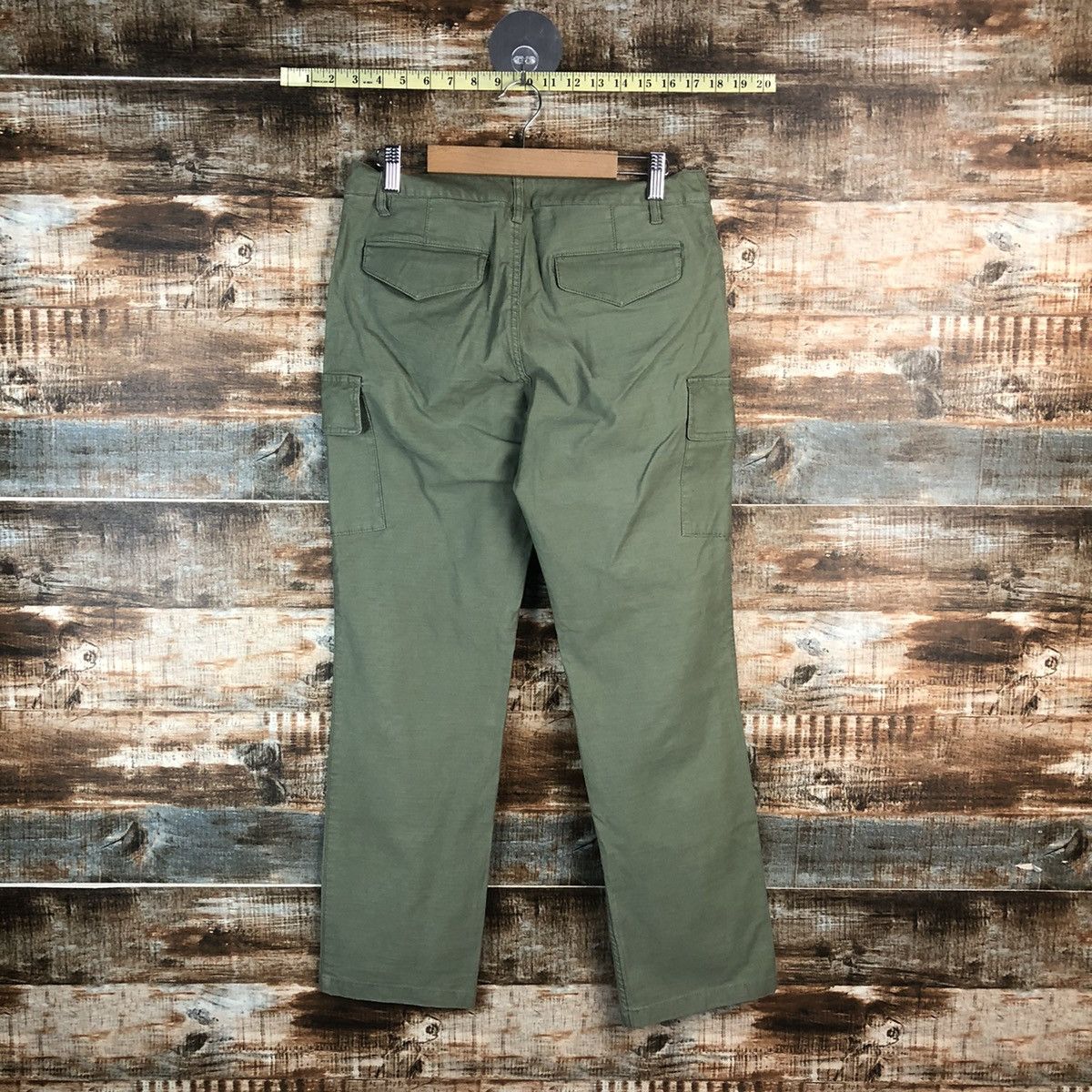 Japanese Brand DL 3Can 4 On Green Cargo Multipocket Pants #C665 Size US 29 - 13 Thumbnail