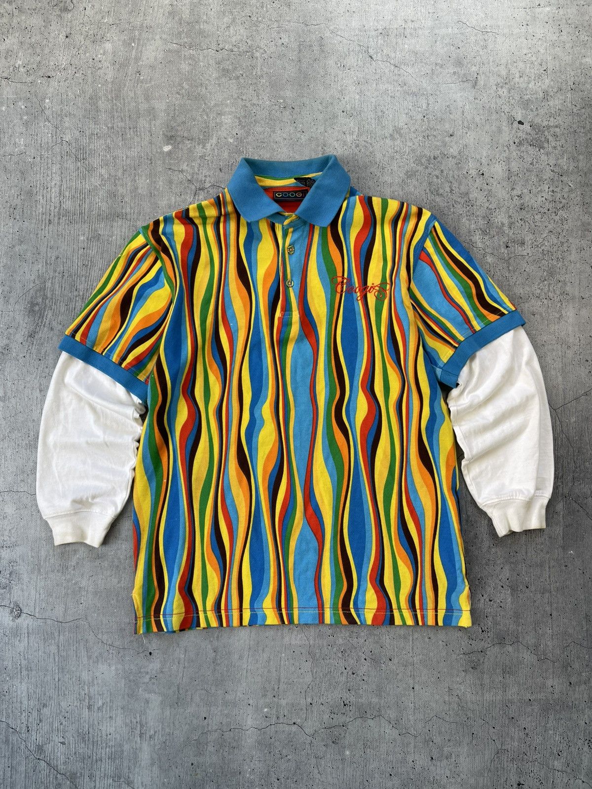 Coogi Mens Coogi Polo Long Sleeve Rugby Shirt Size M Size US M / EU 48-50 / 2 - 1 Thumbnail