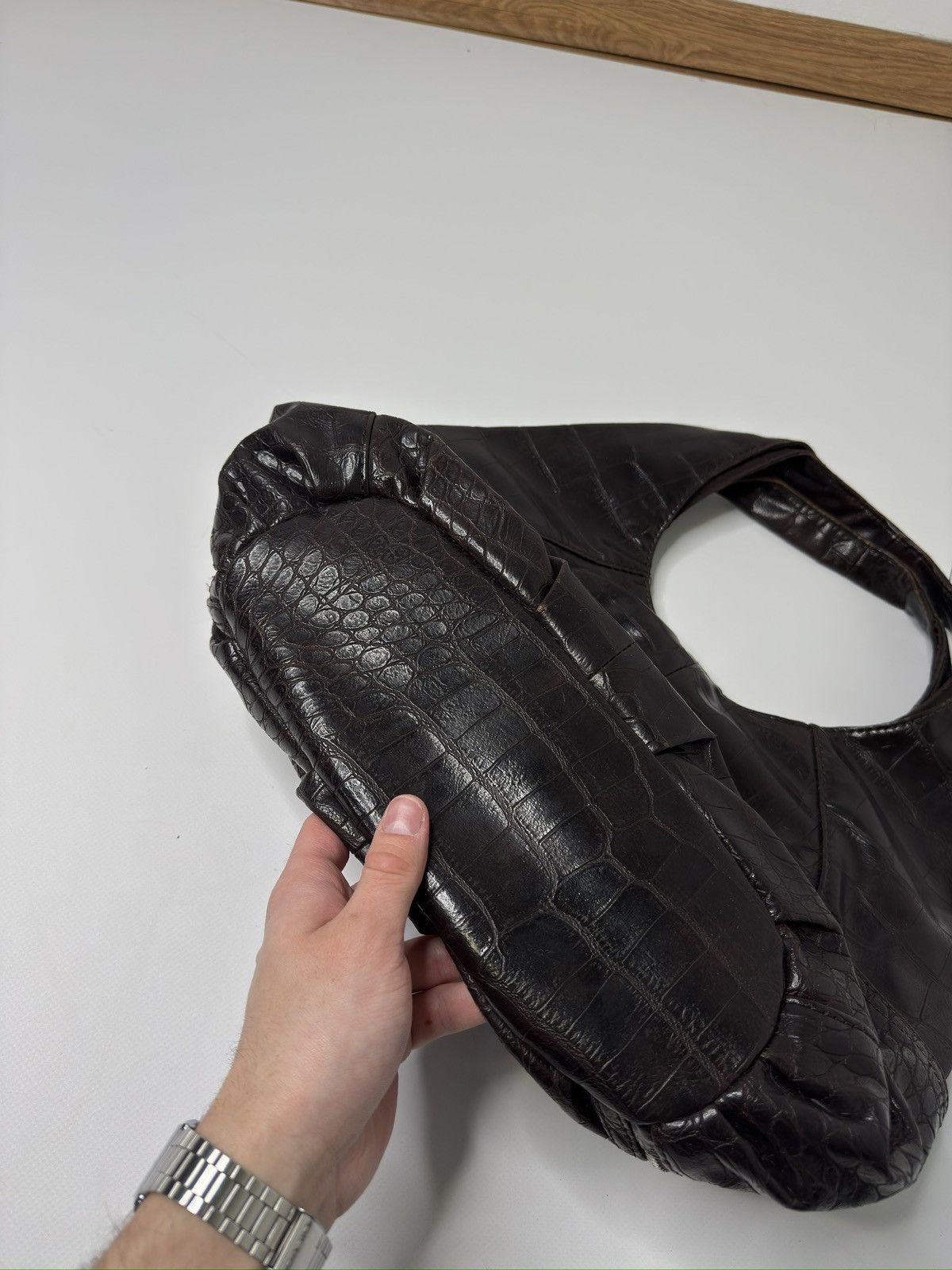 If Six Was Nine Vintage avant garde faux leather bag swag y2k
