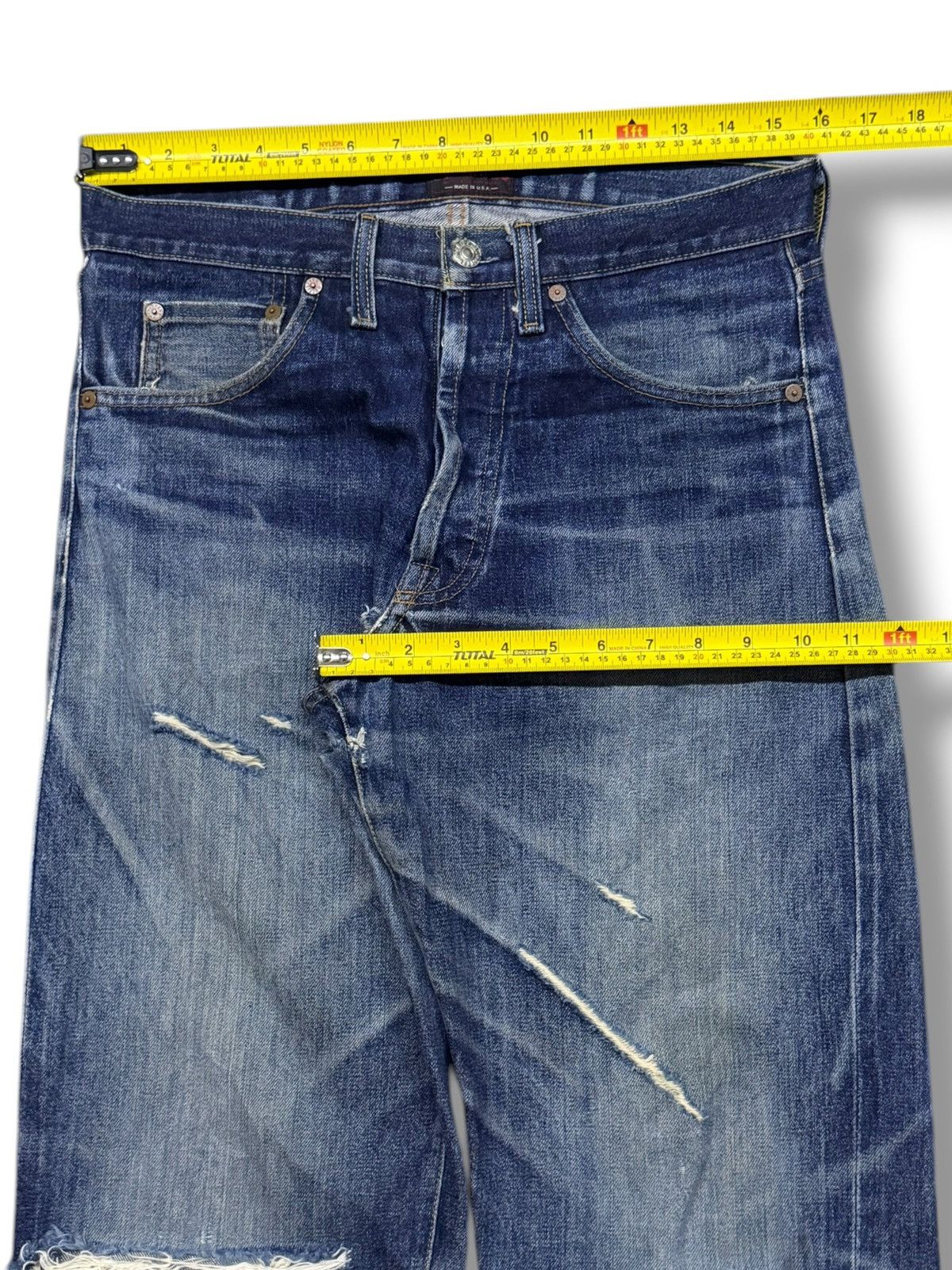 Artisan Outfitters Vintage 00s Ships Outffiters Y2K Selvedge Denim Made In USA Size US 31 - 20 Thumbnail