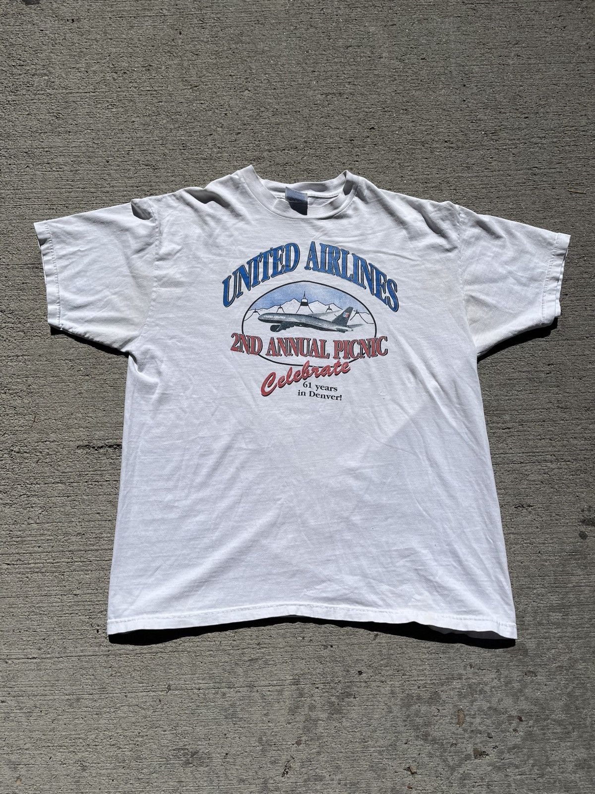 Hanes 1998 Vintage United Airlines tee Size US XL / EU 56 / 4 - 1 Thumbnail
