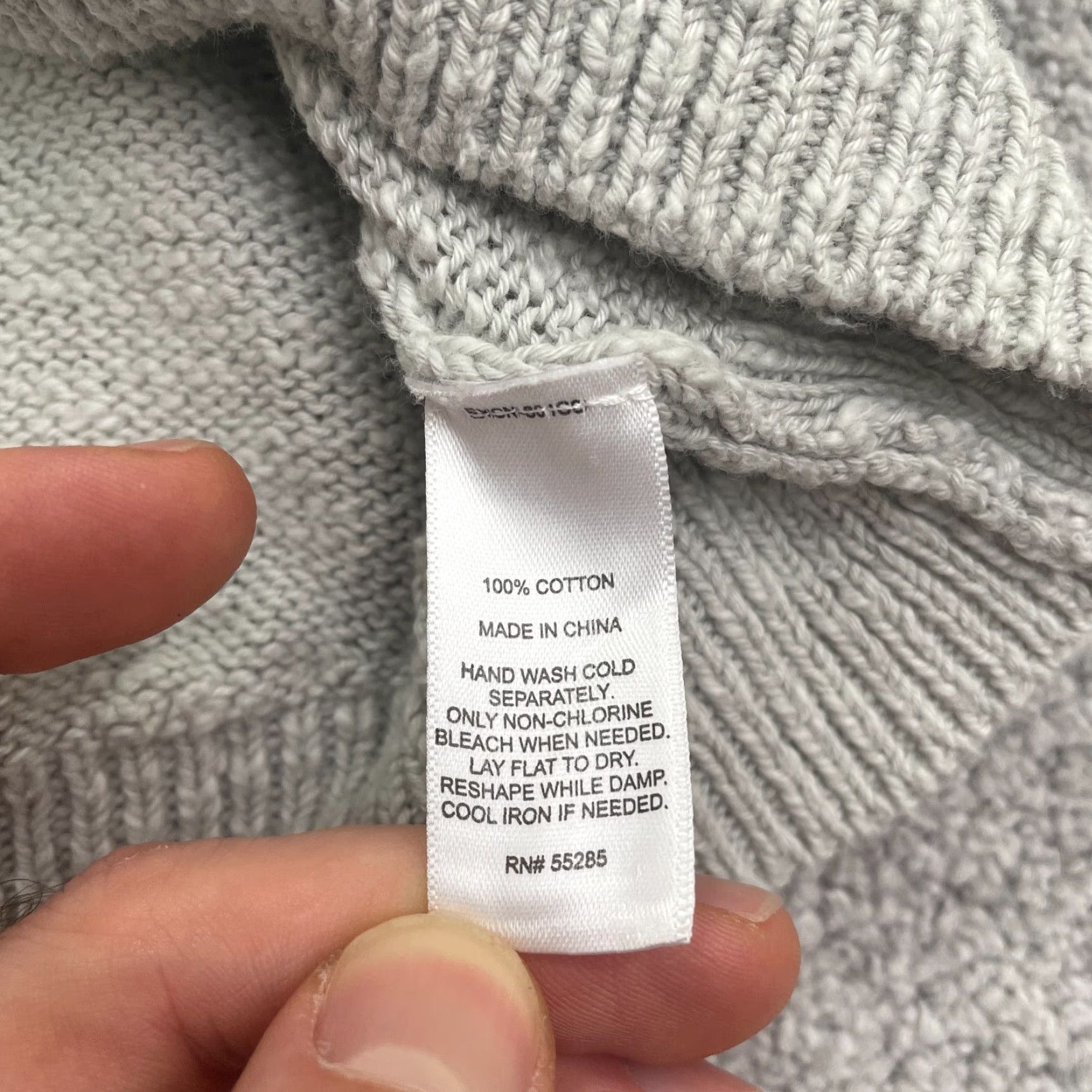 Express Express Pullover Sweater Shirt Womens S Gray Round Neck Raglan 100% Cotton Braid Knit Lightweight Breathable Size S / US 4 / IT 40 - 5 Thumbnail