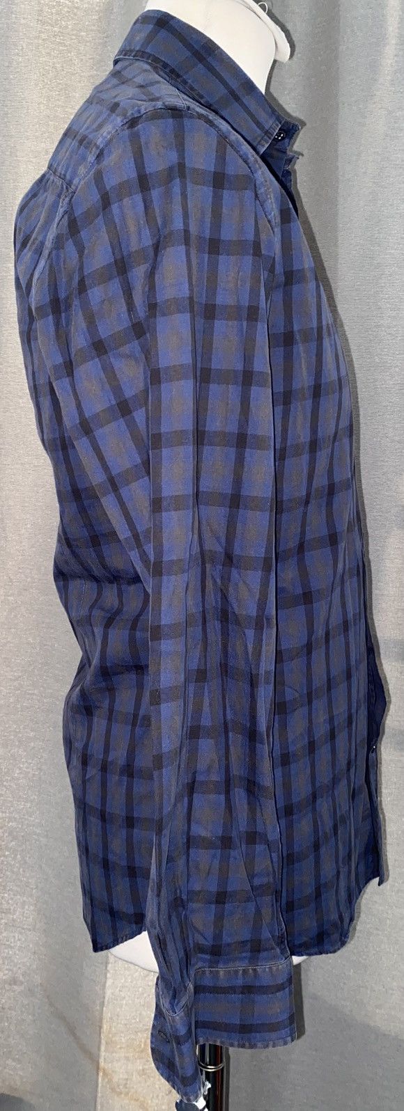 Aquascutum Aquascutum - Shirt - Checked Blue, Black & Grey - Small Size US S / EU 44-46 / 1 - 5 Thumbnail