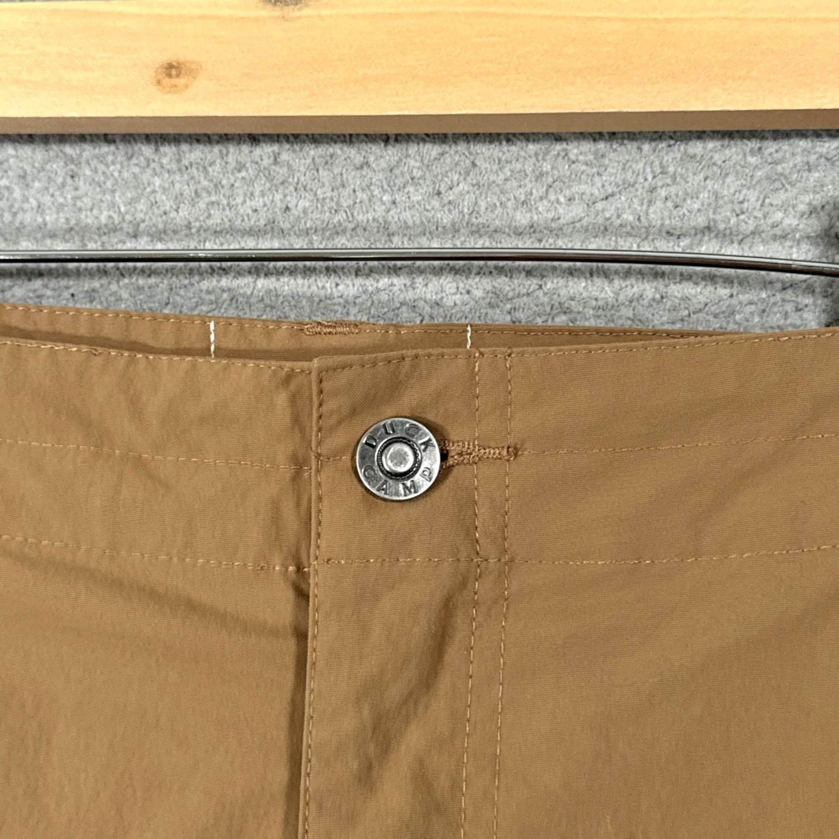 Vintage Duck Camp Drifter Pants Mens 2XL Brown 40x31 Nylon Spandex Polyester Zip Fly Pockets Modern Khakis Size US 39 - 7 Thumbnail