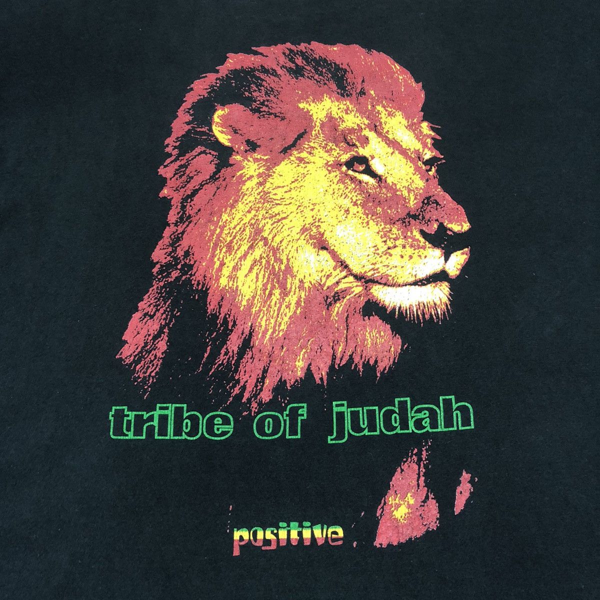 Vintage Vtg Tribe Of Judah Positive Rastafari Tahirt Size US XL / EU 56 / 4 - 8 Thumbnail
