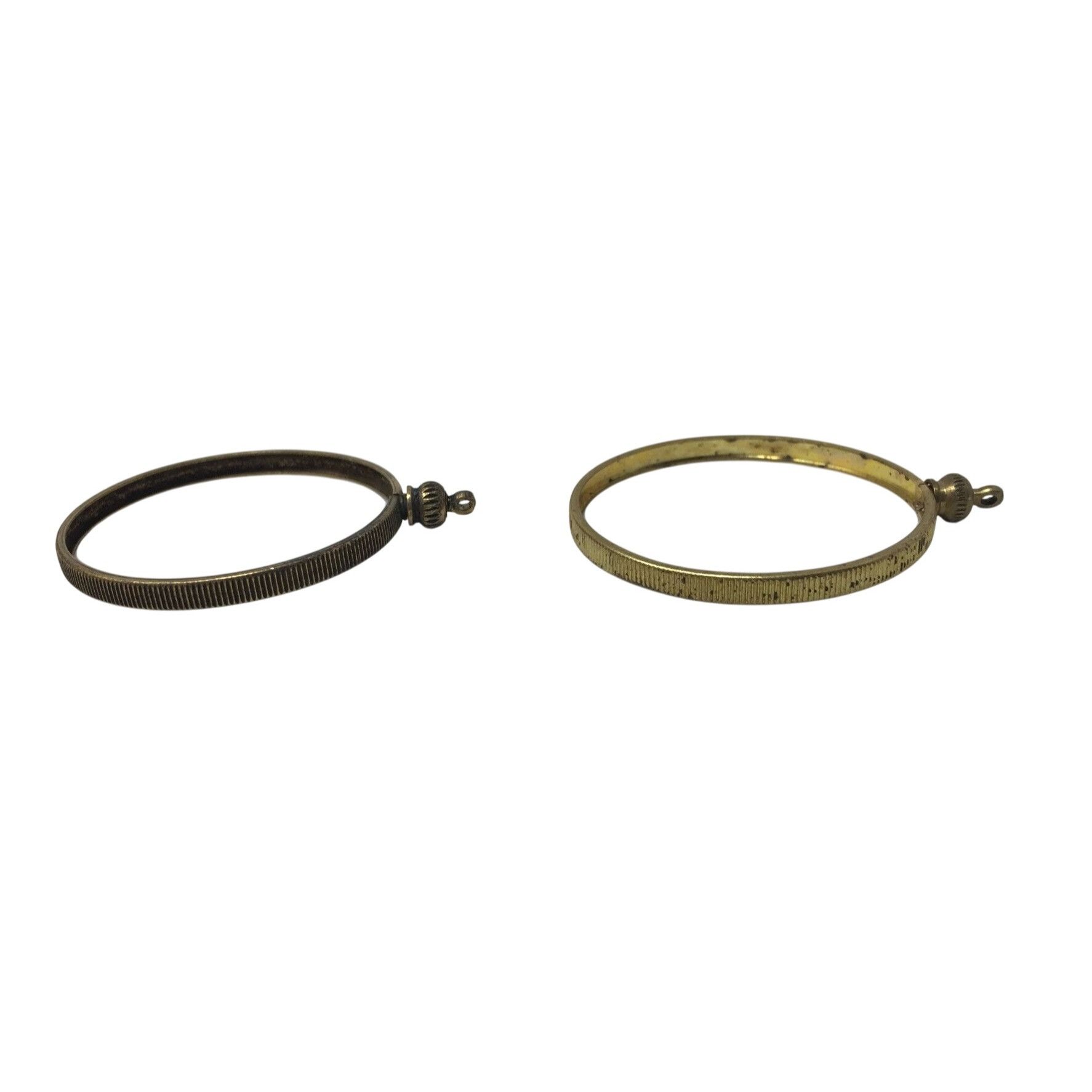 Other Two (2) Vintage Round Gold Tone Open Bezels/Pendants Size ONE SIZE - 3 Thumbnail