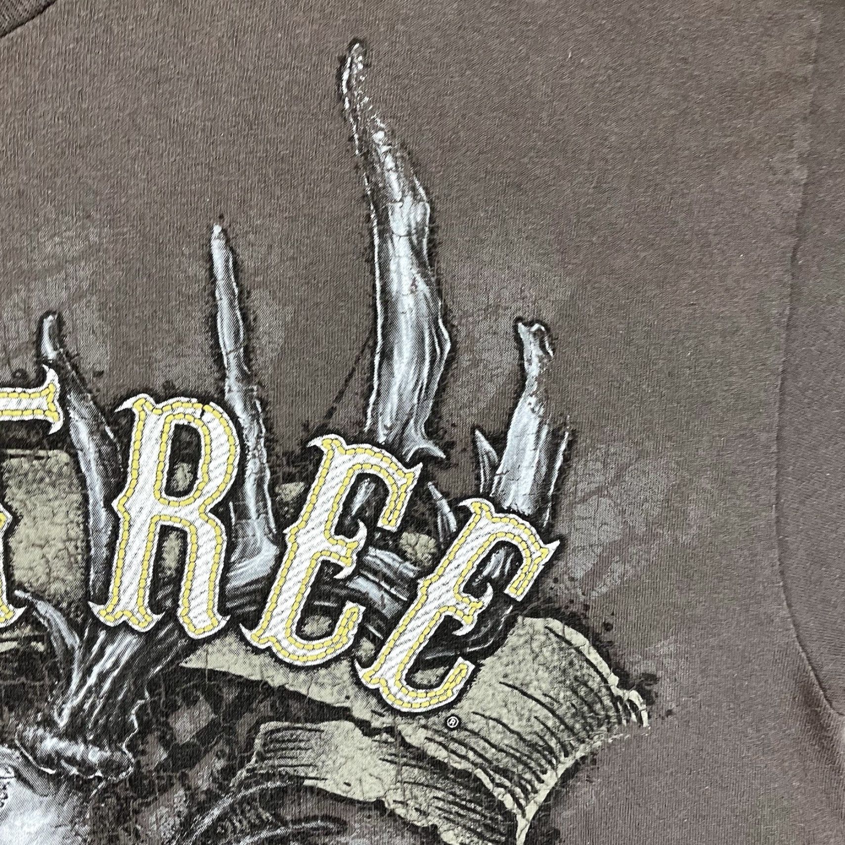 Realtree VINTAGE Realtree T-Shirt Mens Short Sleeve Crew Neck Gray Medium Oversized Skull Bones Graphic Print 90s Y2K Real Tree MMA UFC Machine Washable Cotton Size US M / EU 48-50 / 2 - 7 Thumbnail