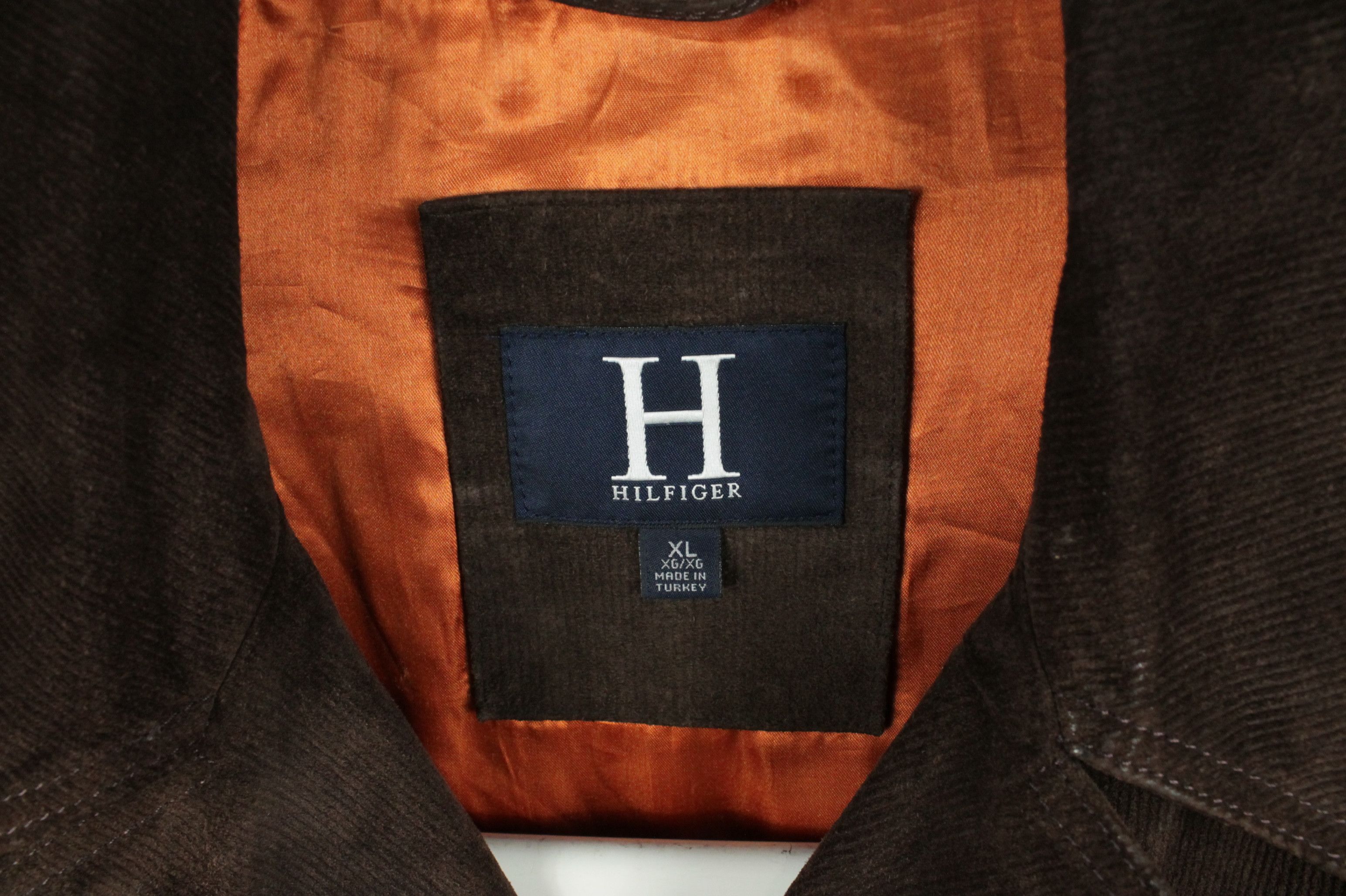 Tommy Hilfiger Tommy Hilfiger Brown Corduroy Leather Double-Breasted Jacket Size US XL / EU 56 / 4 - 6 Thumbnail