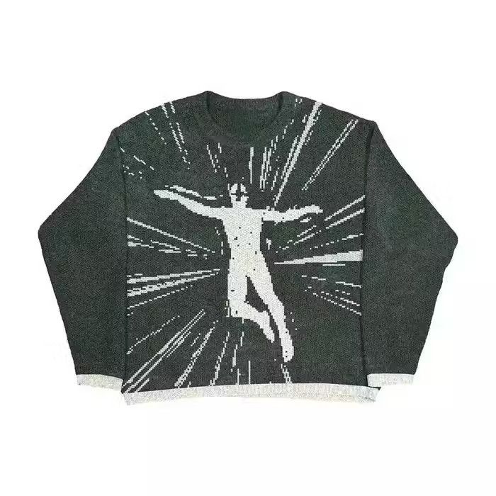 image of Vintage Punk Sweater in Mix, Men's (Size Large)