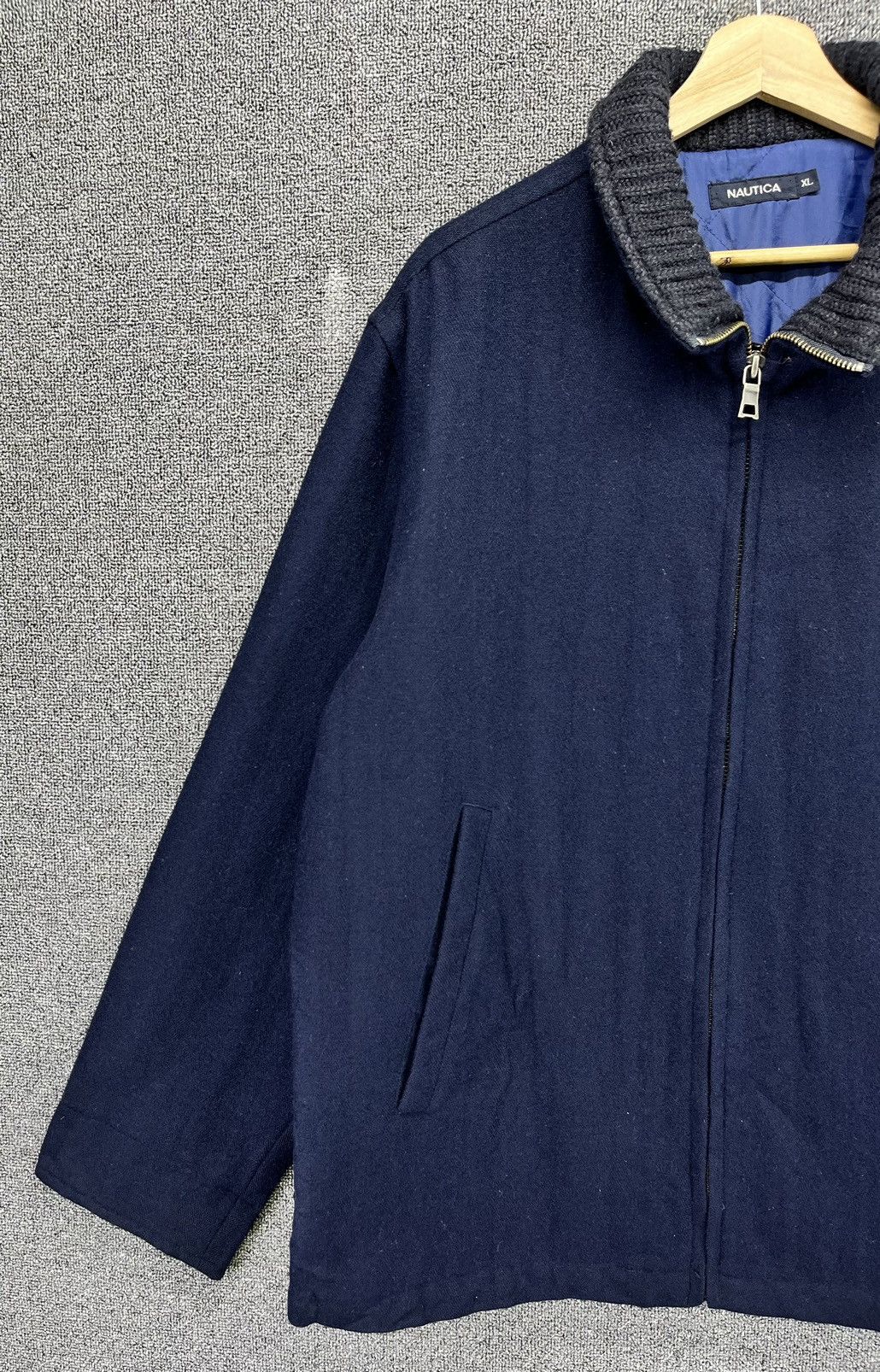 Nautica Vintage Nautica Navy Blue Wool Jacket Size US XL / EU 56 / 4 - 3 Thumbnail