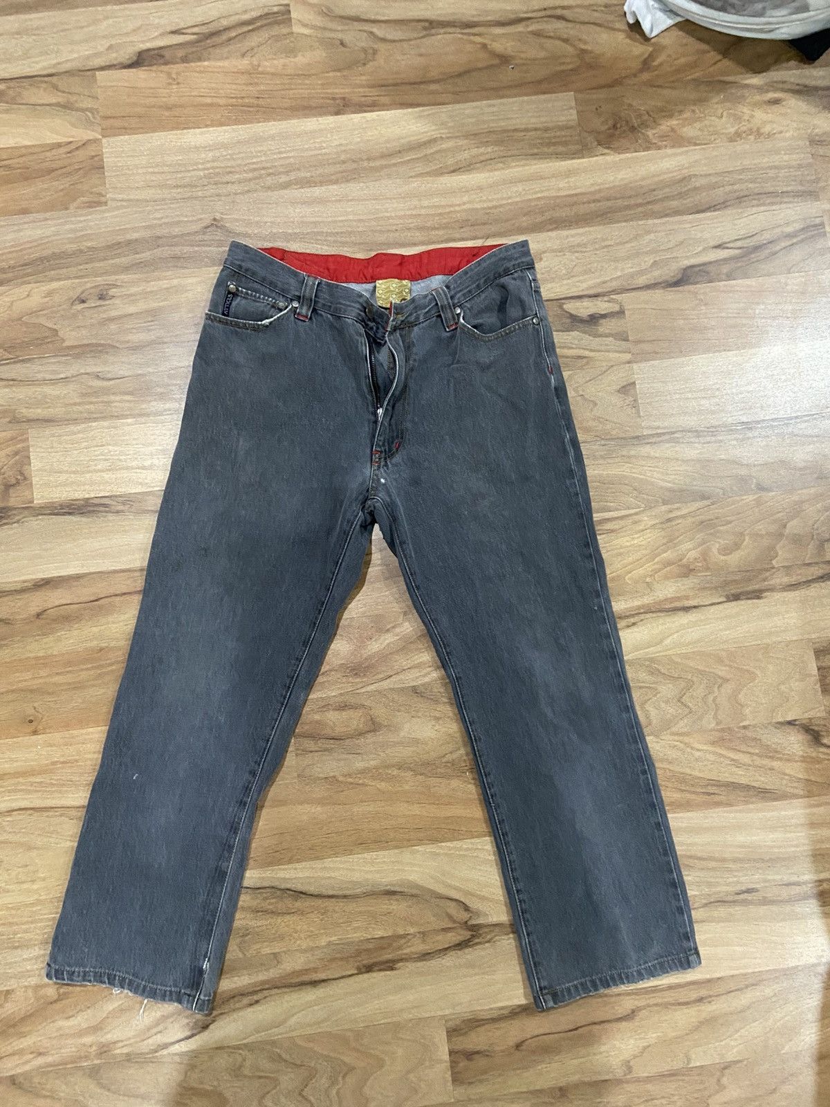 Atticus Atticus jeans with a distinct red inner lining Size US 34 / EU 50 - 1 Thumbnail