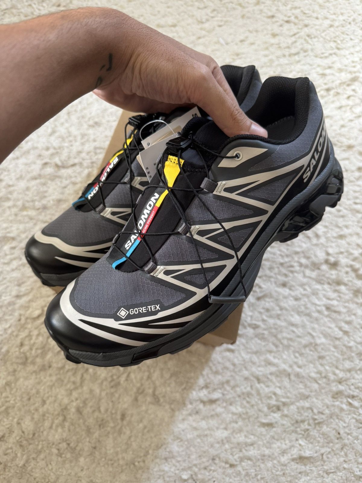 Salomon Salomon XT-6 410866 Unisex Black Athletic Sneaker Shoe W6
