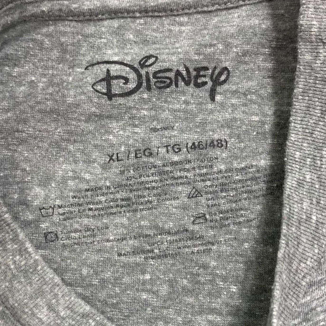 Disney Disney Mickey Mouse Classic Cartoon Character Graphic Grey T-Shirt XL Mens Short Sleeve Round Neck Cotton Size US XL / EU 56 / 4 - 2 Thumbnail
