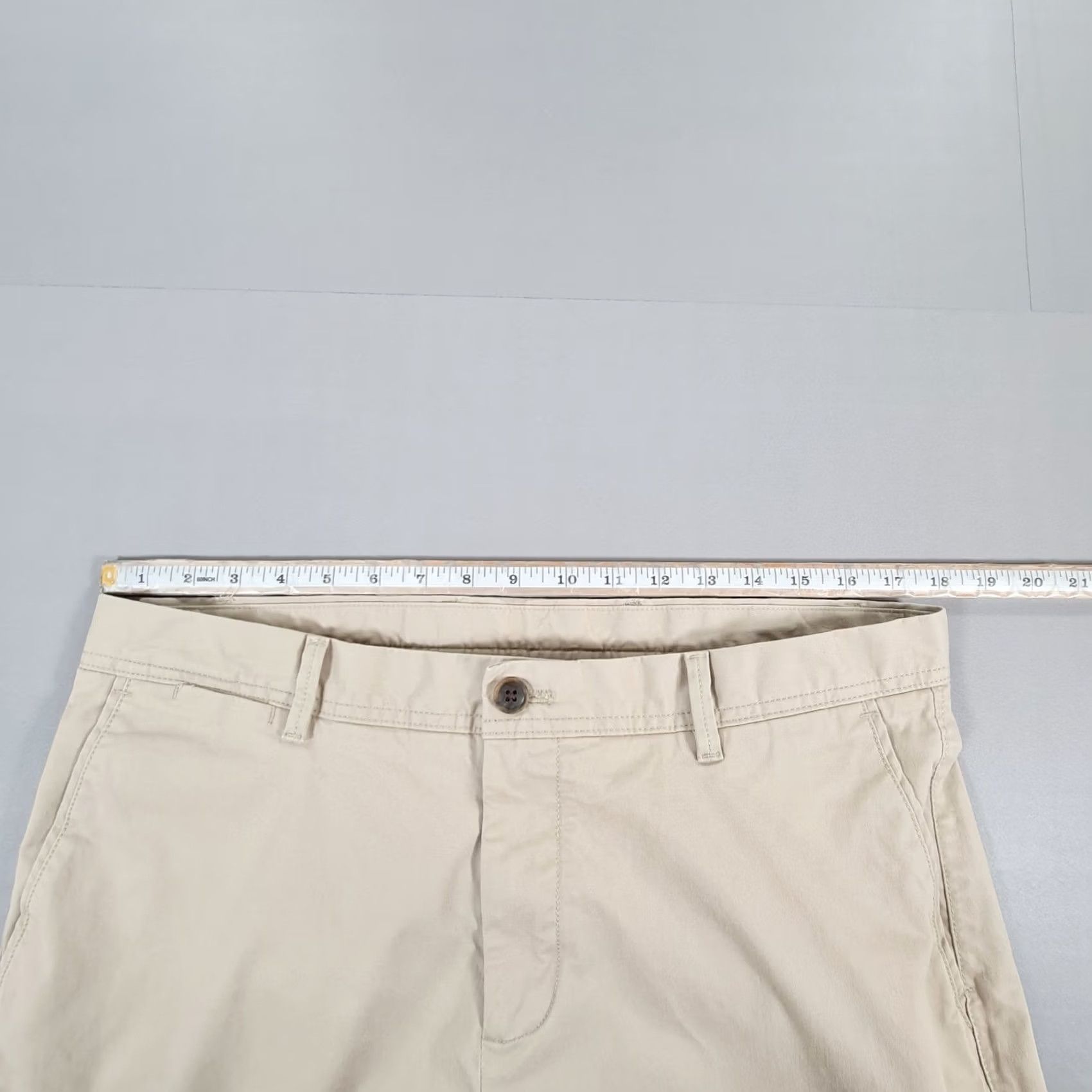 Reiss Reiss Mens Chinos Trousers Beige W36 L25 Pitch Cotton Stretch Pants Slim Flat Front Zip Fly Pockets Casual Mens Size US 36 / EU 52 - 6 Thumbnail