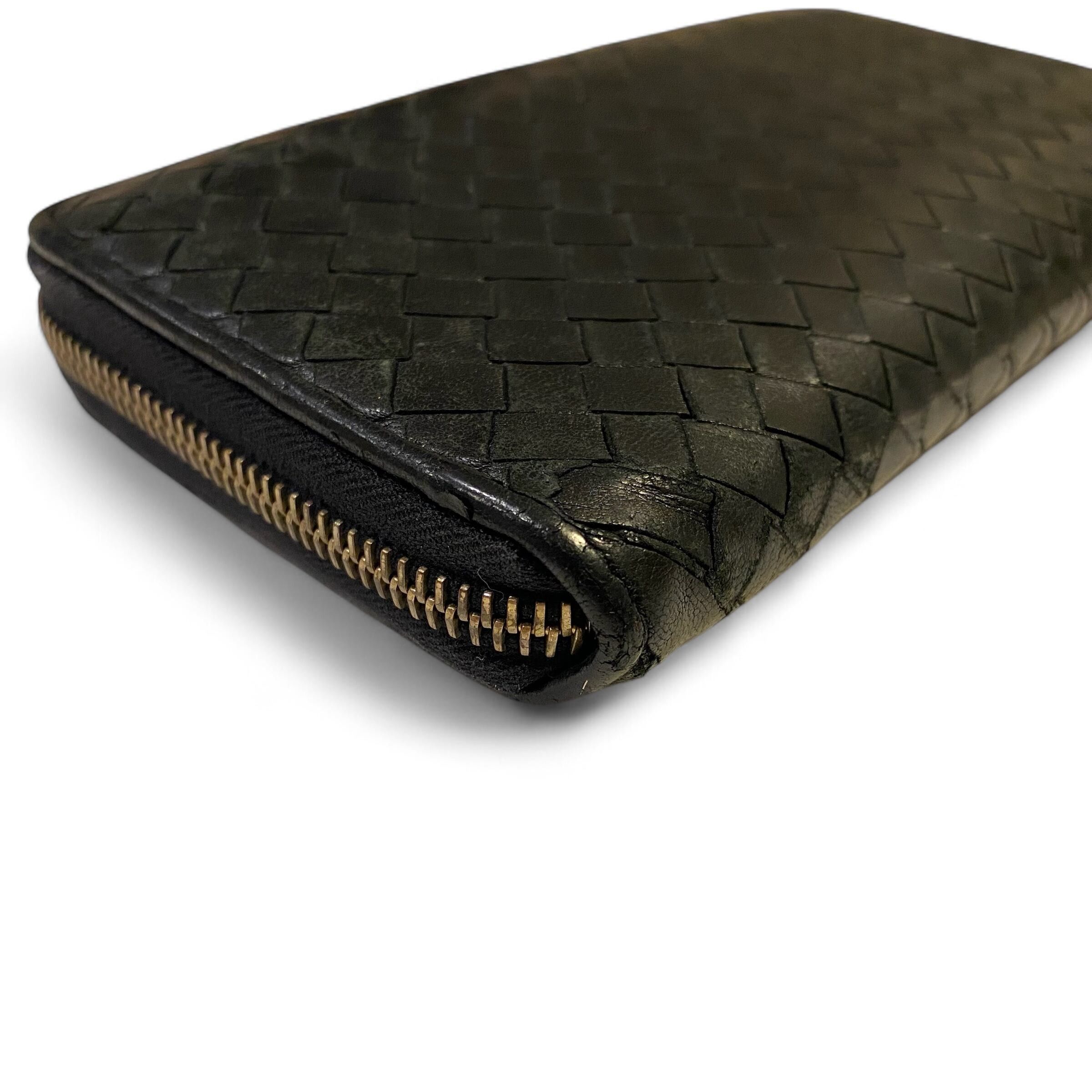 Bottega Veneta Bottega Veneta Intrecciato Long Wallet Round Zip Size ONE SIZE - 4 Thumbnail